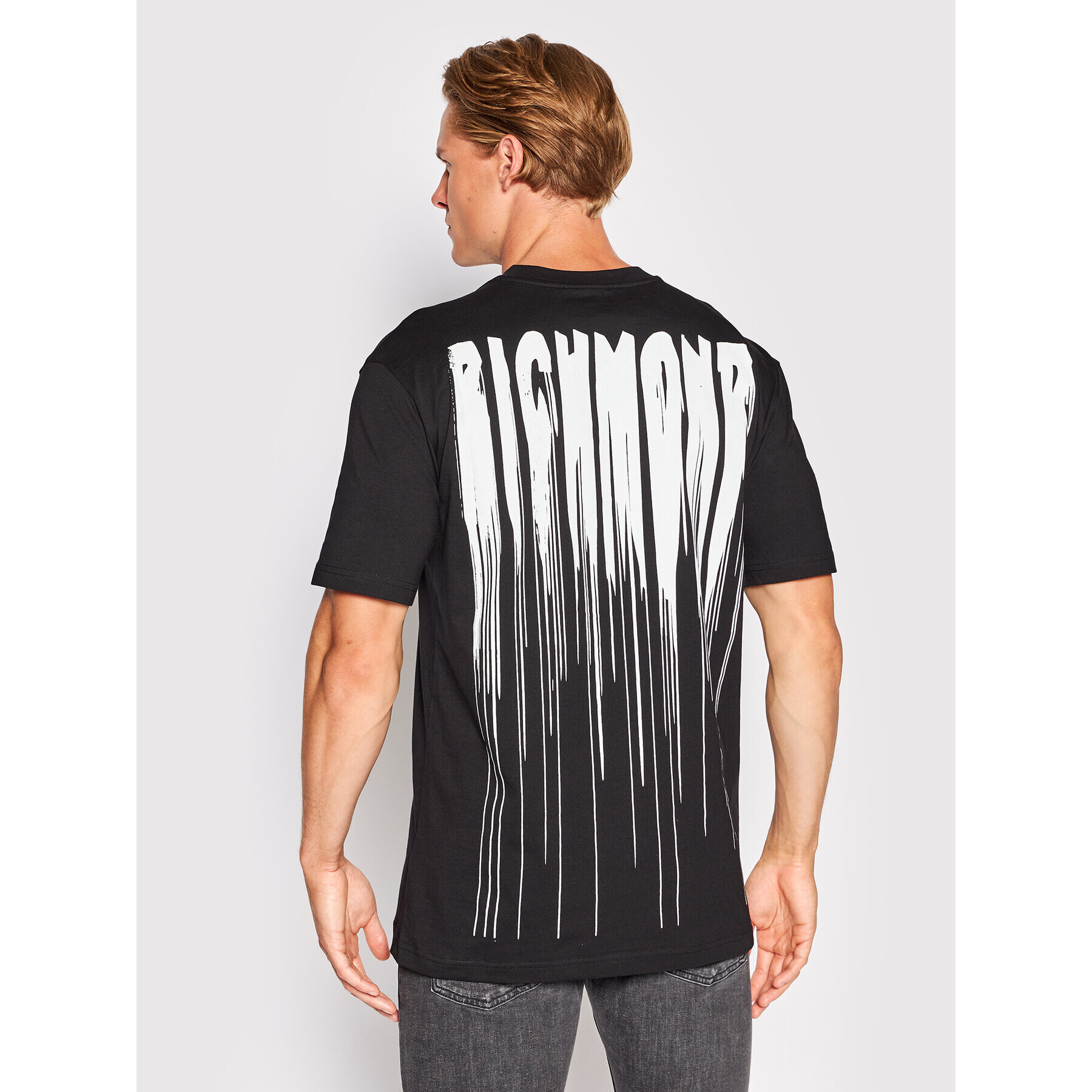 John Richmond Тишърт Over RMA22081TS Черен Regular Fit - Pepit.bg