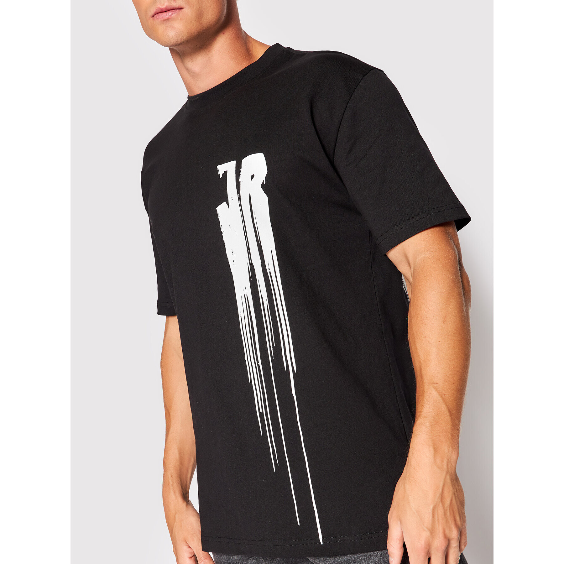 John Richmond Тишърт Over RMA22081TS Черен Regular Fit - Pepit.bg