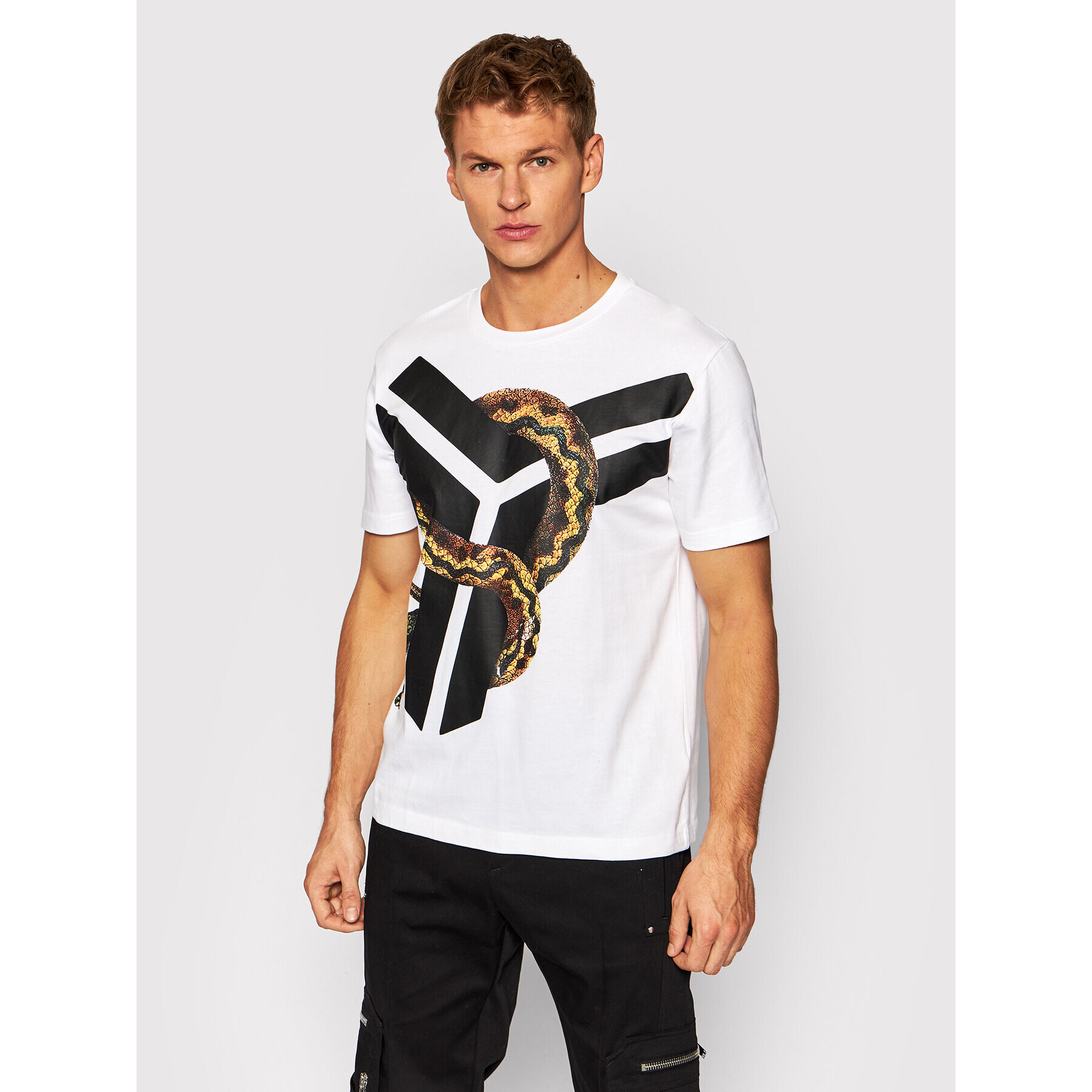John Richmond Тишърт Regolit UMA21056TS Бял Regular Fit - Pepit.bg