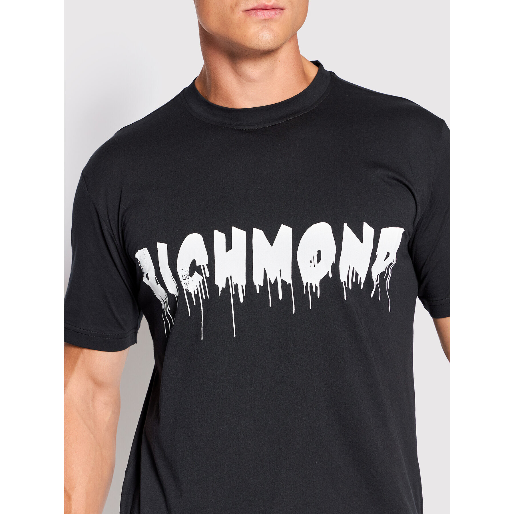 John Richmond Тишърт RMA22074TS Черен Regular Fit - Pepit.bg
