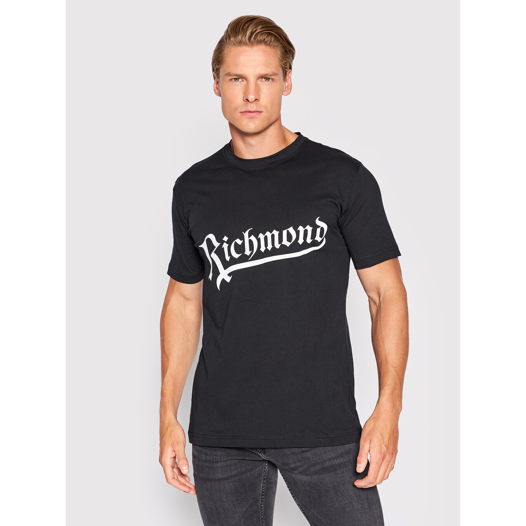 John Richmond Тишърт RMA22091TS Черен Regular Fit - Pepit.bg