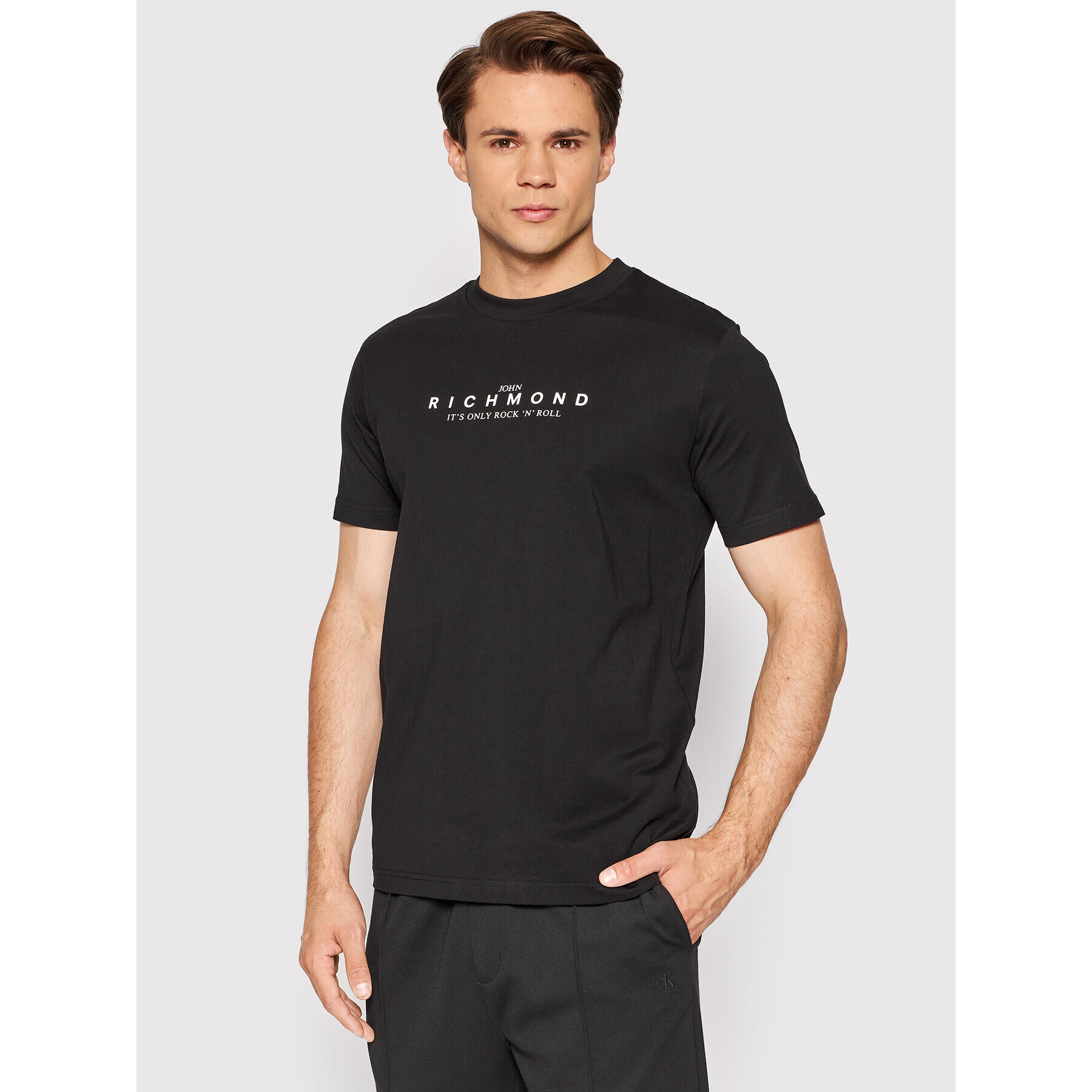 John Richmond Тишърт Salliat RMP22121TS Черен Regular Fit - Pepit.bg