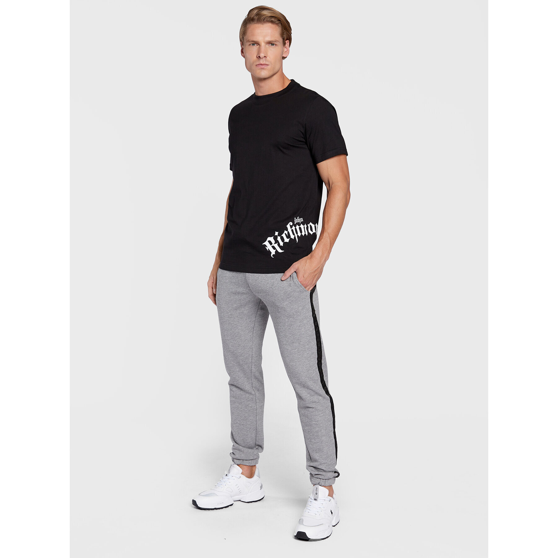 John Richmond Тишърт UMA22099TS Черен Regular Fit - Pepit.bg