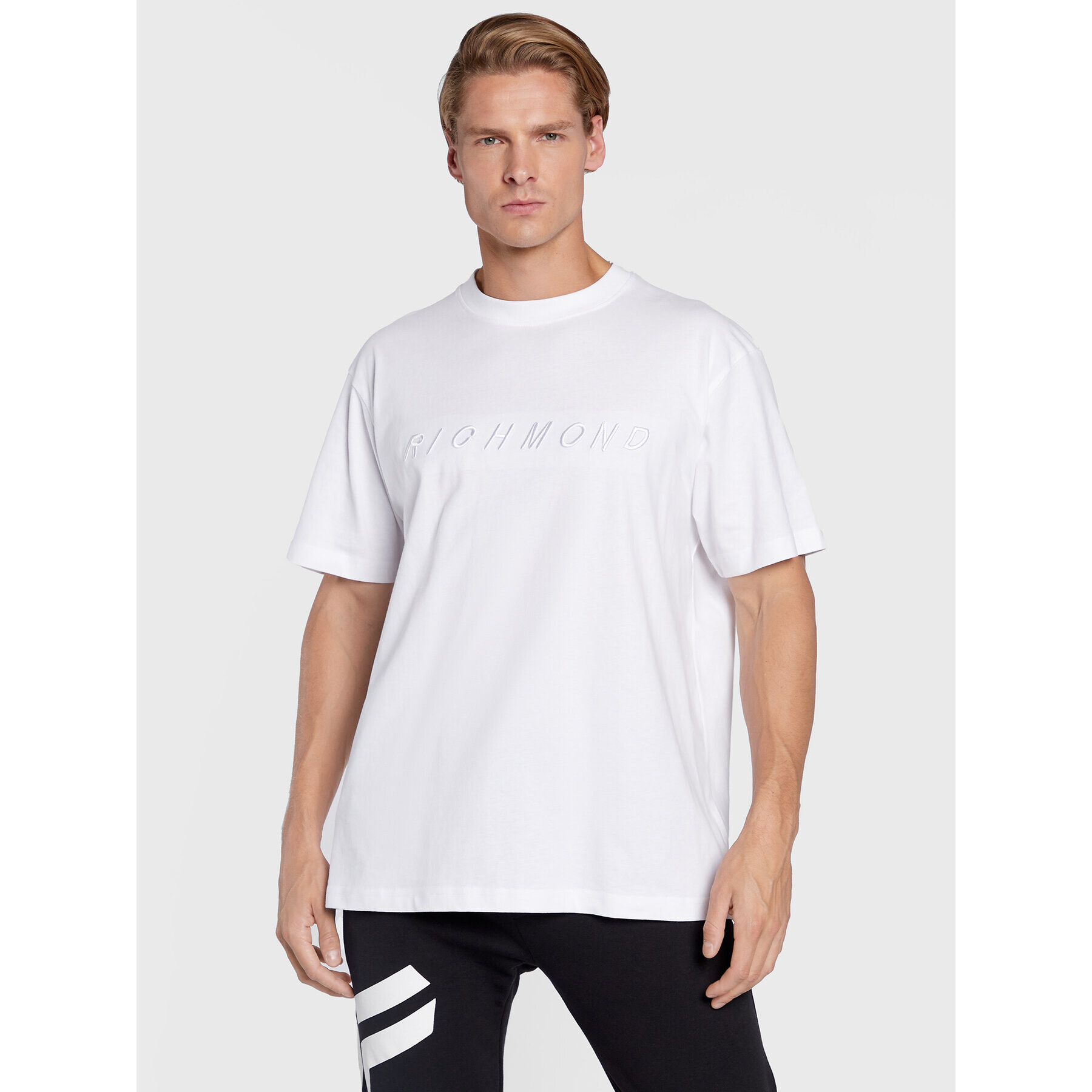 John Richmond Тишърт UMA22100TS Бял Regular Fit - Pepit.bg