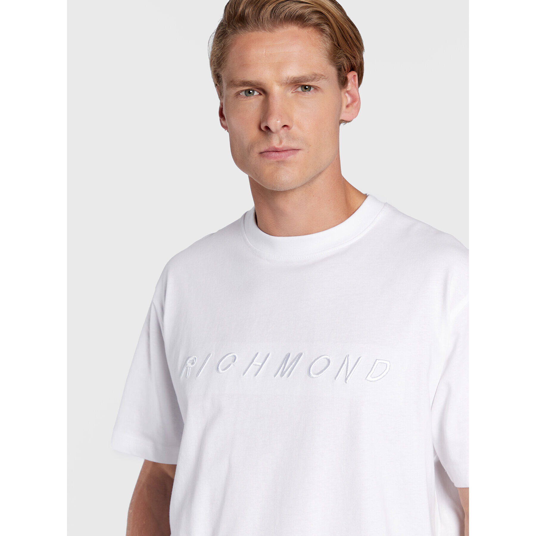 John Richmond Тишърт UMA22100TS Бял Regular Fit - Pepit.bg