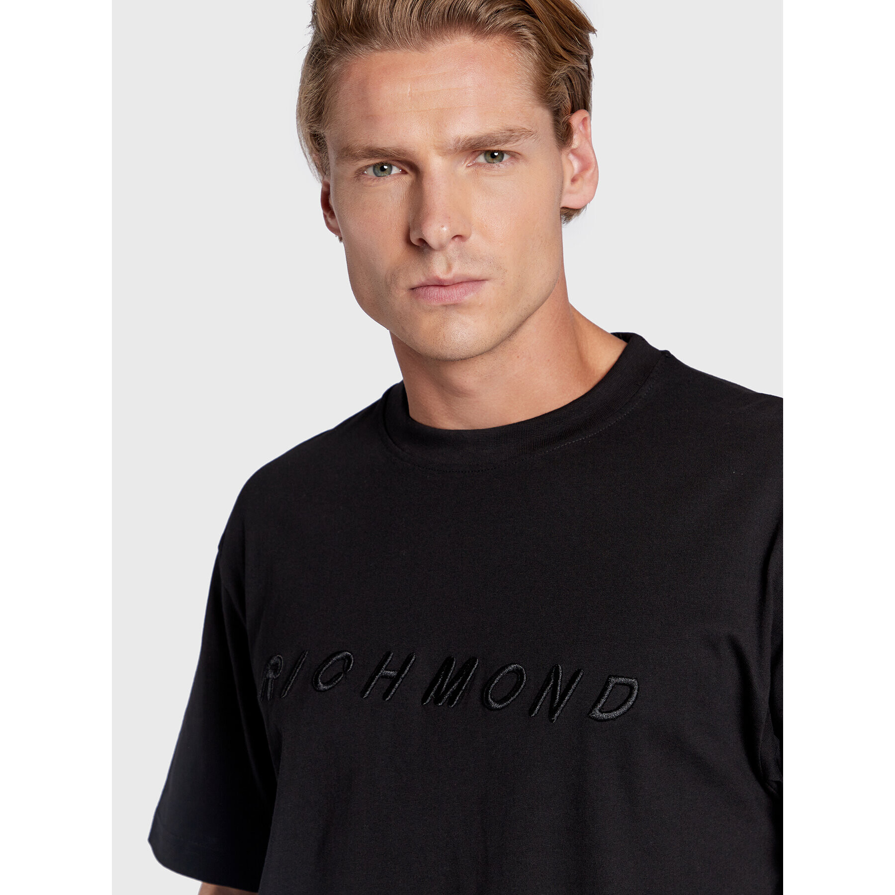 John Richmond Тишърт UMA22100TS Черен Regular Fit - Pepit.bg