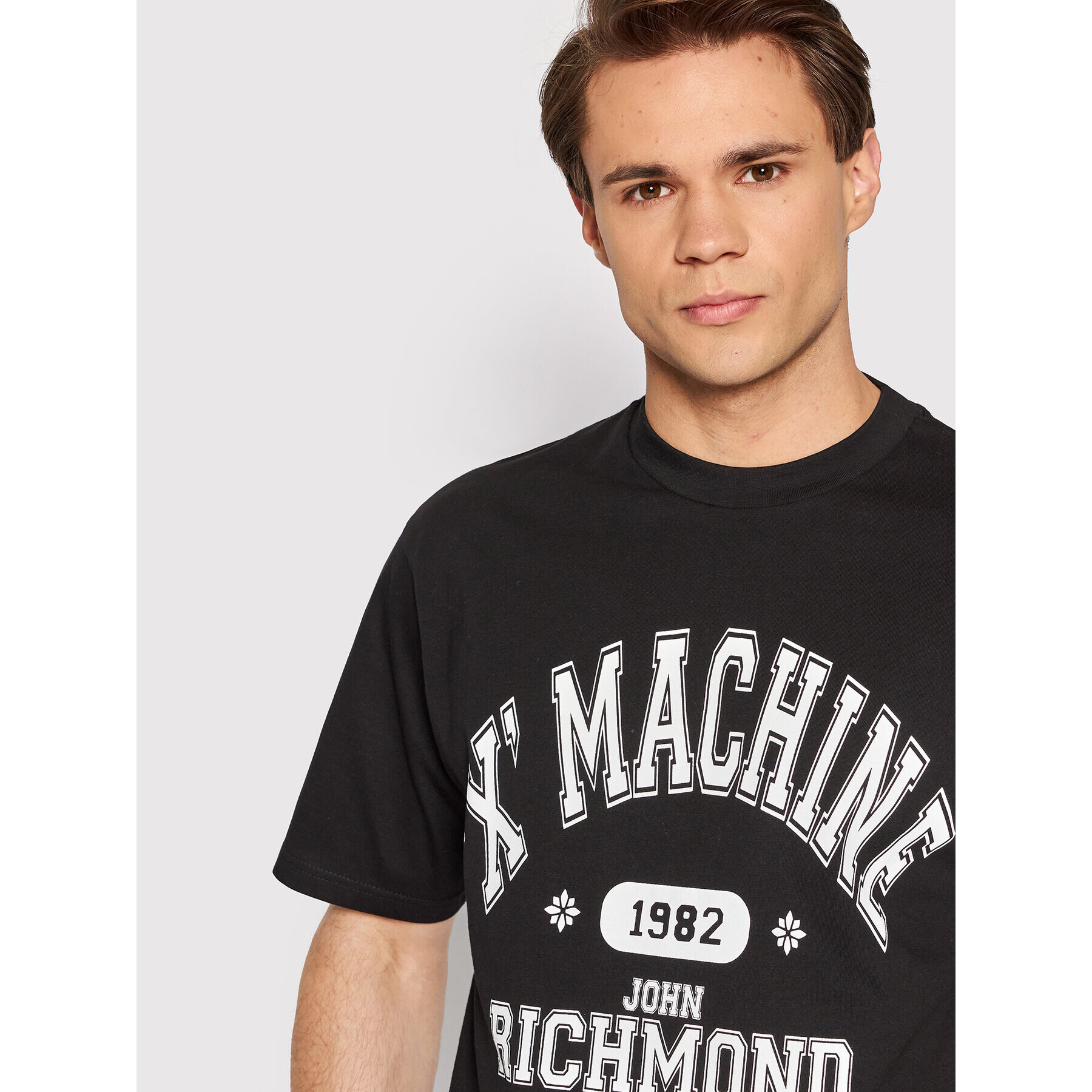 John Richmond Тишърт UMP22058TS Черен Regular Fit - Pepit.bg