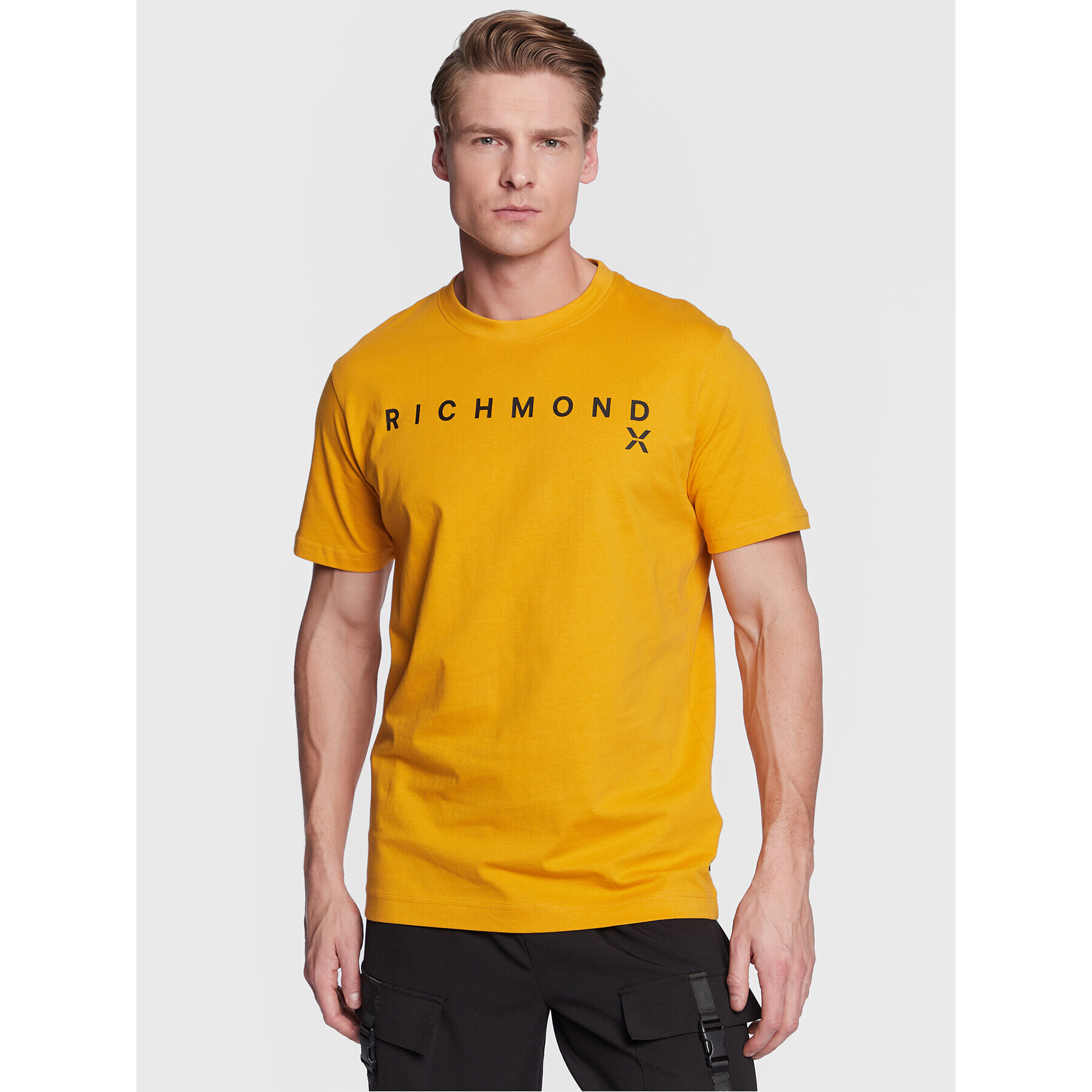 John Richmond Тишърт UMP23024TS Жълт Regular Fit - Pepit.bg