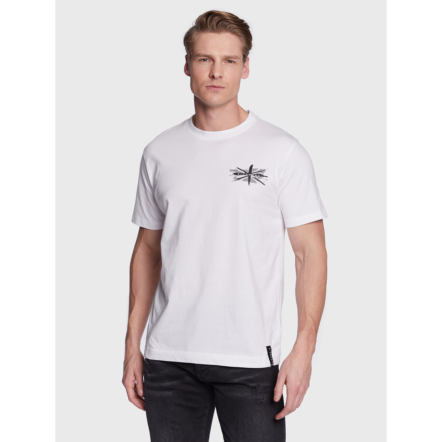 John Richmond Тишърт UMP23039TS Бял Regular Fit - Pepit.bg