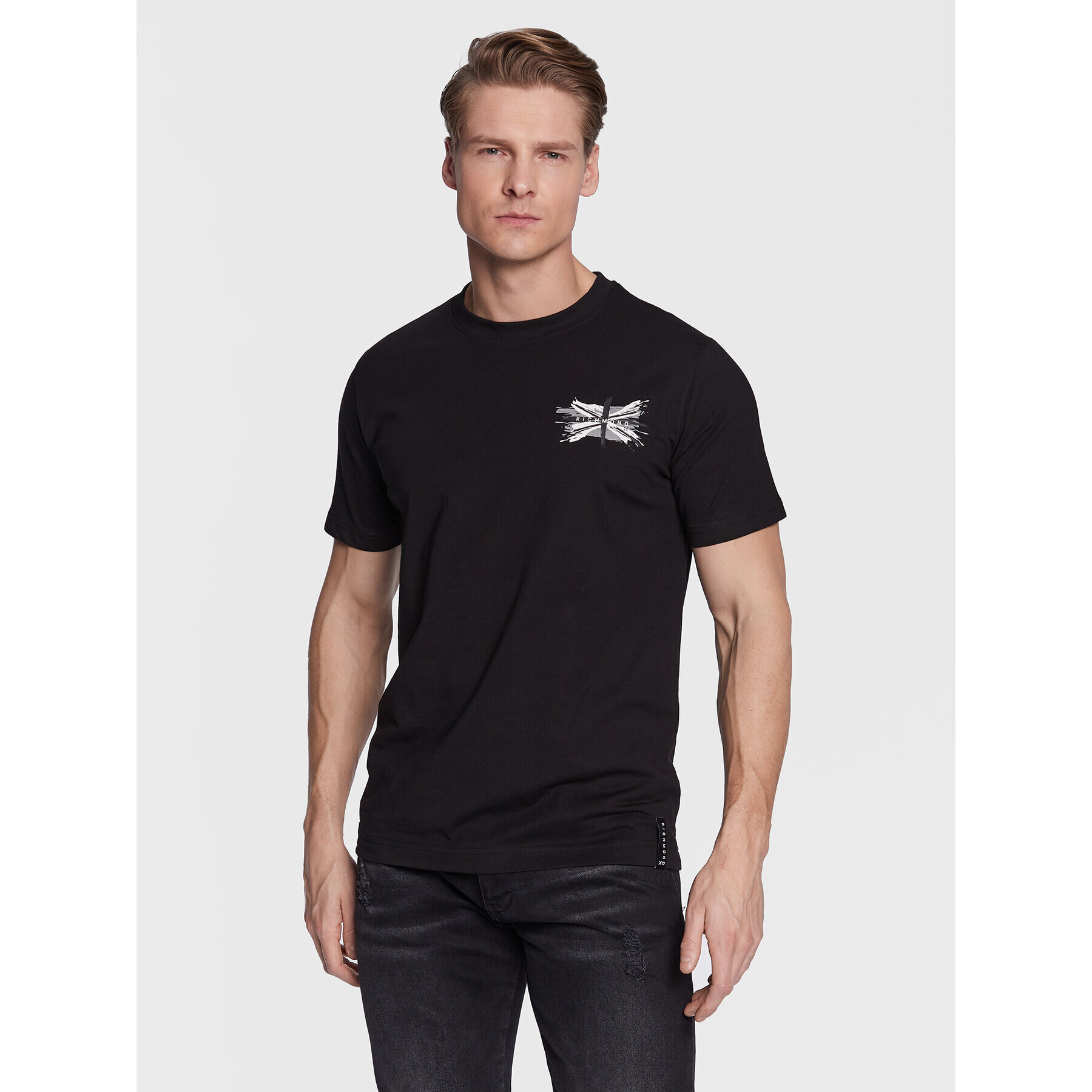 John Richmond Тишърт UMP23039TS Черен Regular Fit - Pepit.bg