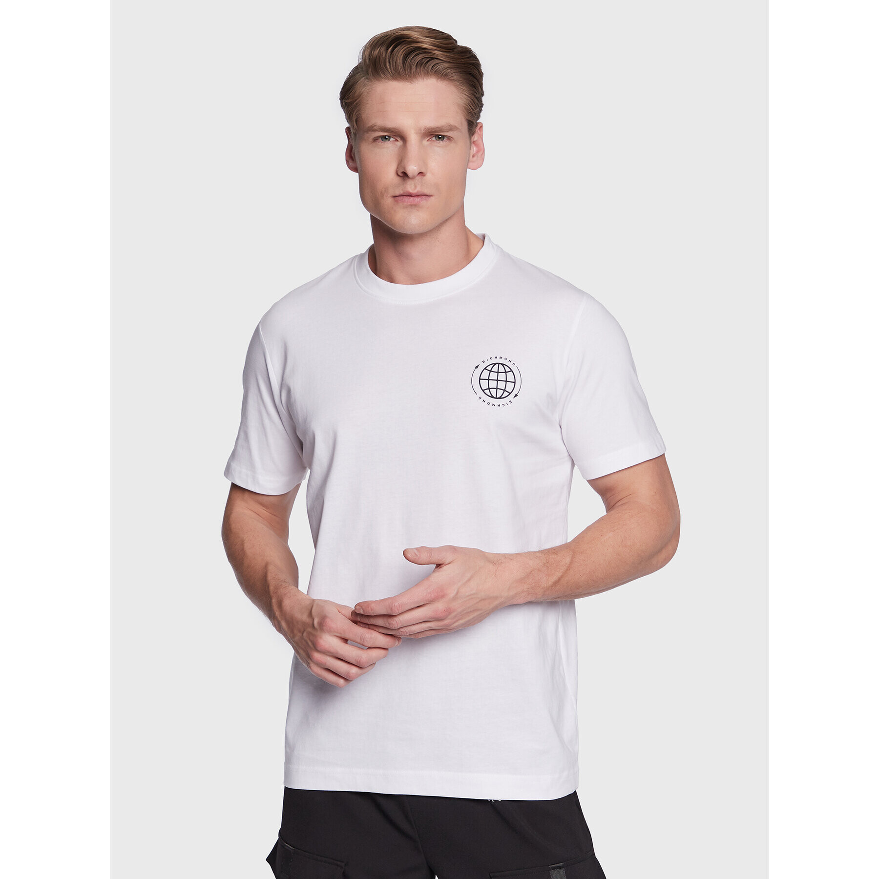 John Richmond Тишърт UMP23086TS Бял Regular Fit - Pepit.bg