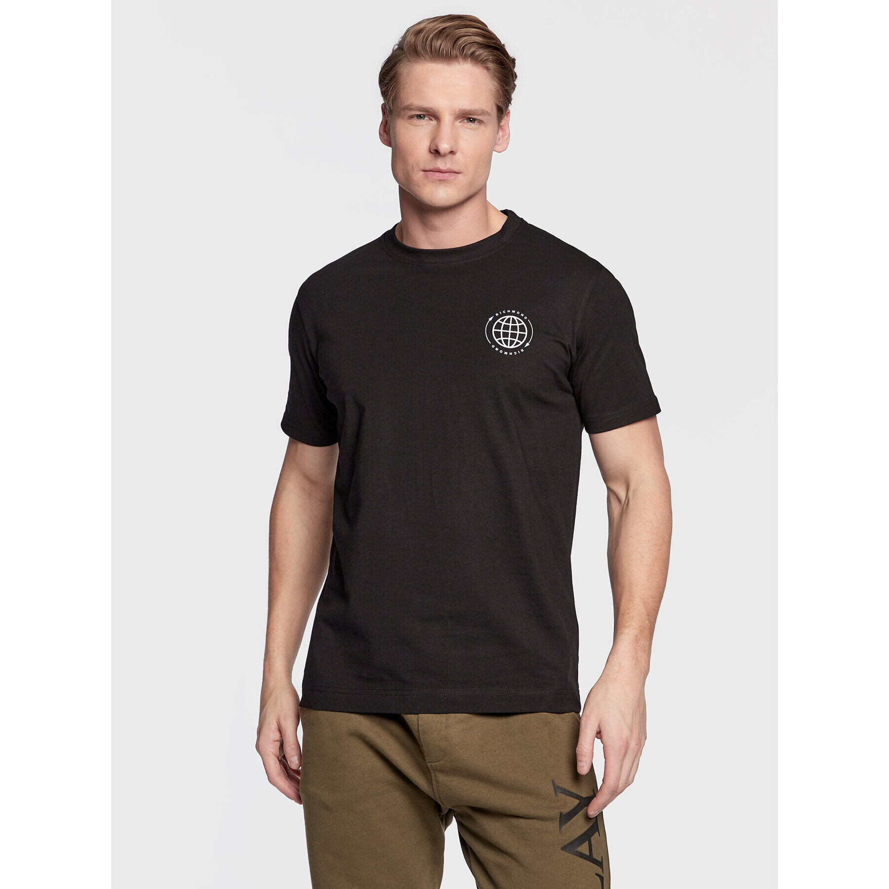 John Richmond Тишърт UMP23086TS Черен Regular Fit - Pepit.bg
