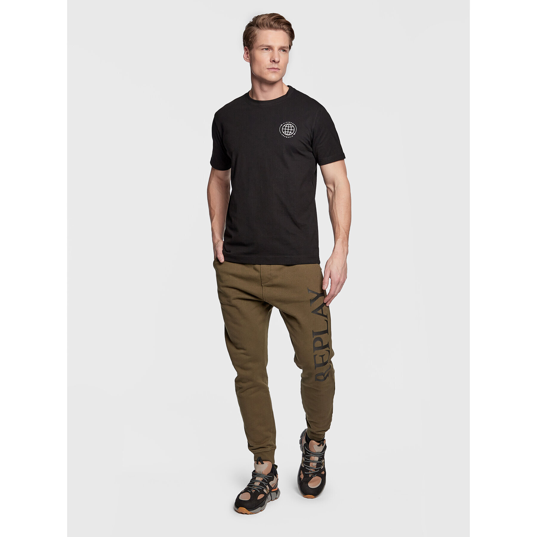 John Richmond Тишърт UMP23086TS Черен Regular Fit - Pepit.bg