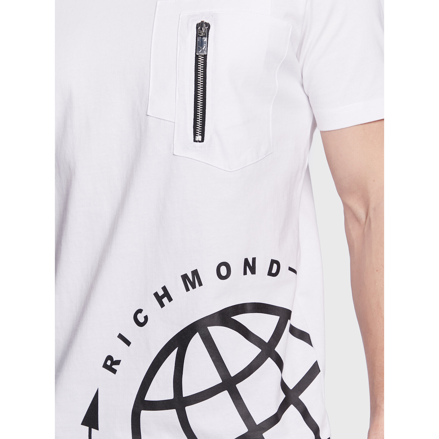 John Richmond Тишърт UMP23089TS Бял Regular Fit - Pepit.bg