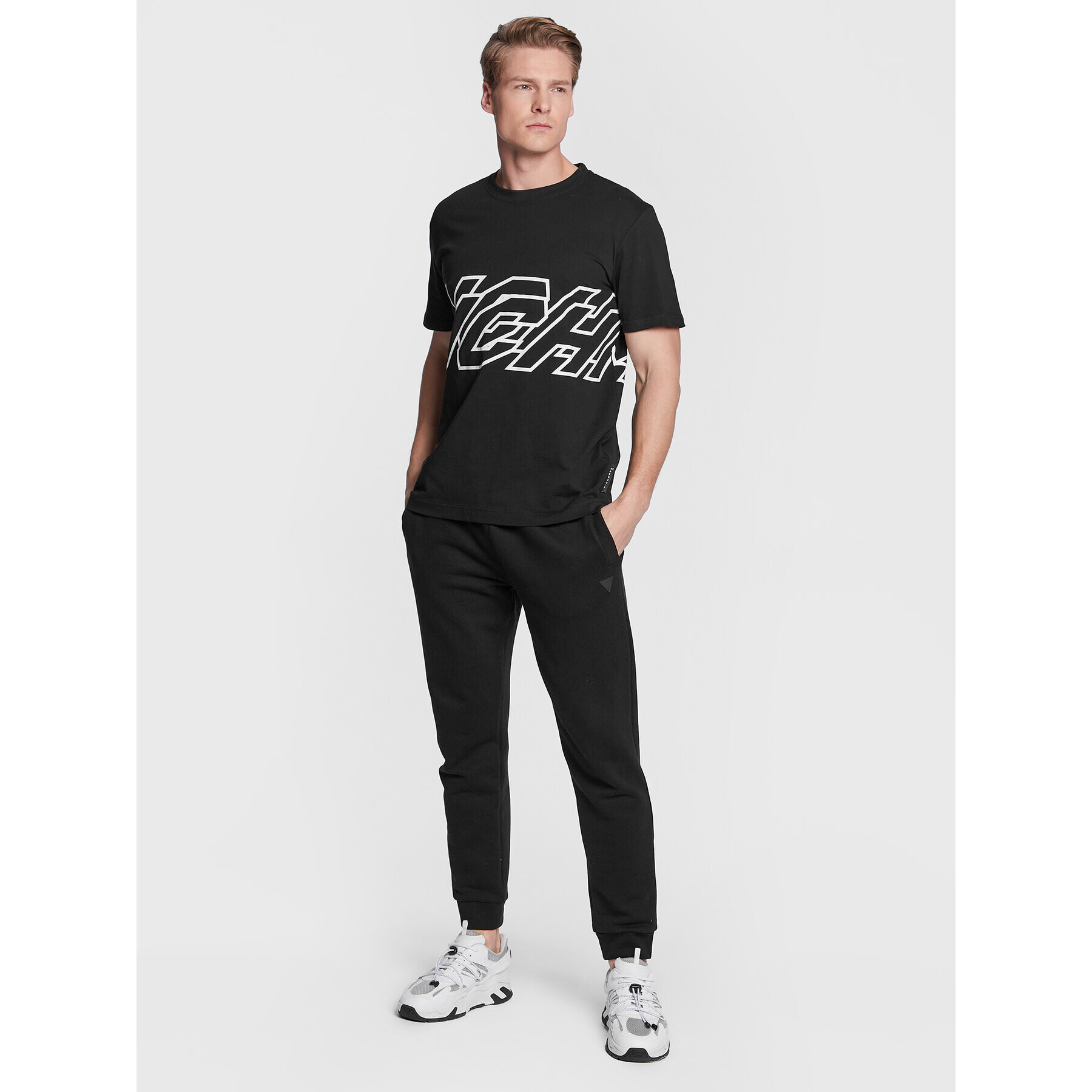 John Richmond Тишърт UMP23158TS Черен Regular Fit - Pepit.bg