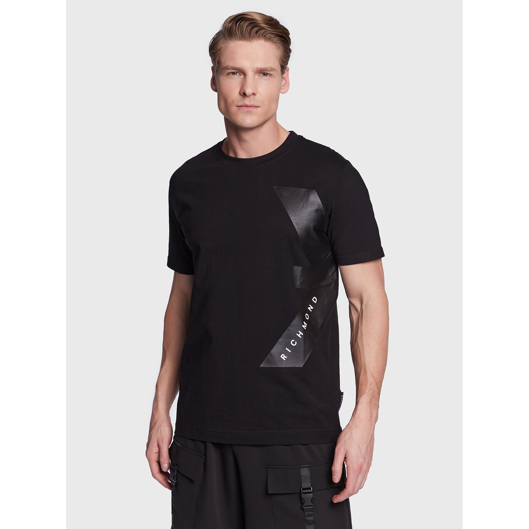 John Richmond Тишърт UMP23159TS Черен Regular Fit - Pepit.bg