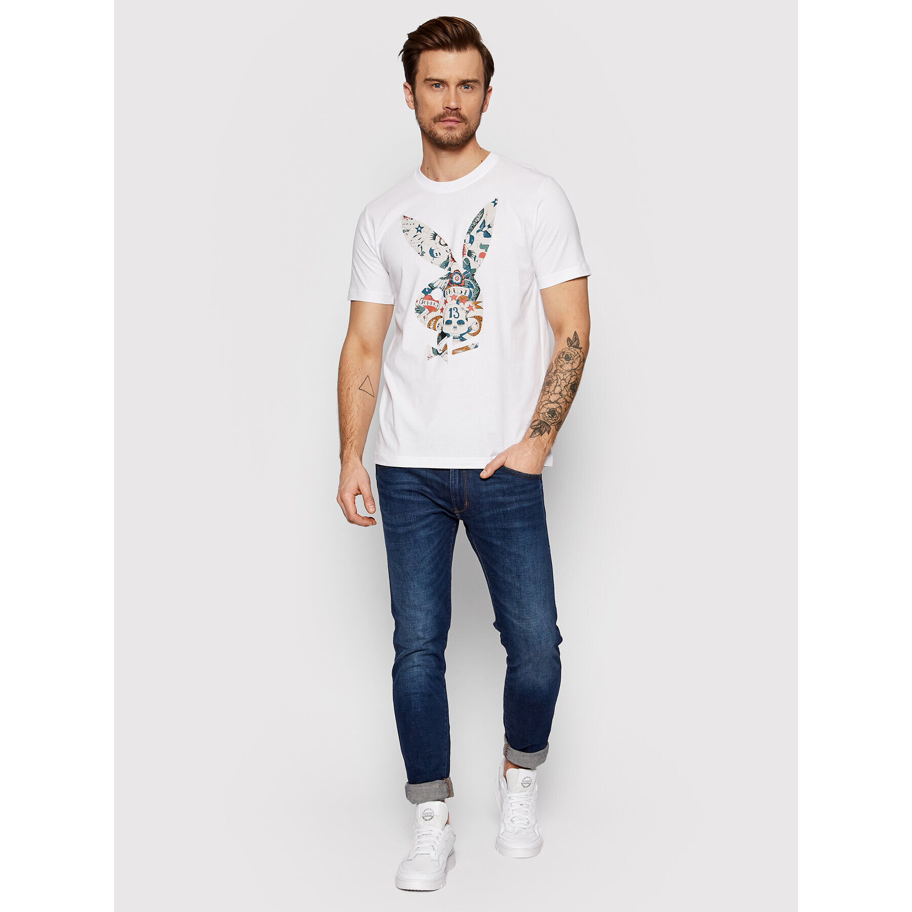 John Richmond Тишърт Unisex RMP22305TS Бял Regular Fit - Pepit.bg