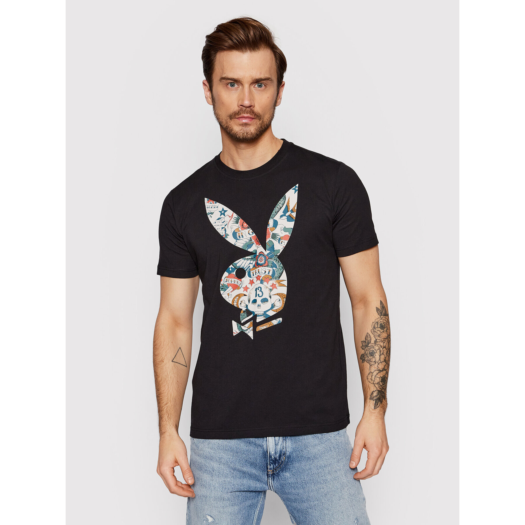 John Richmond Тишърт Unisex RMP22305TS Черен Regular Fit - Pepit.bg
