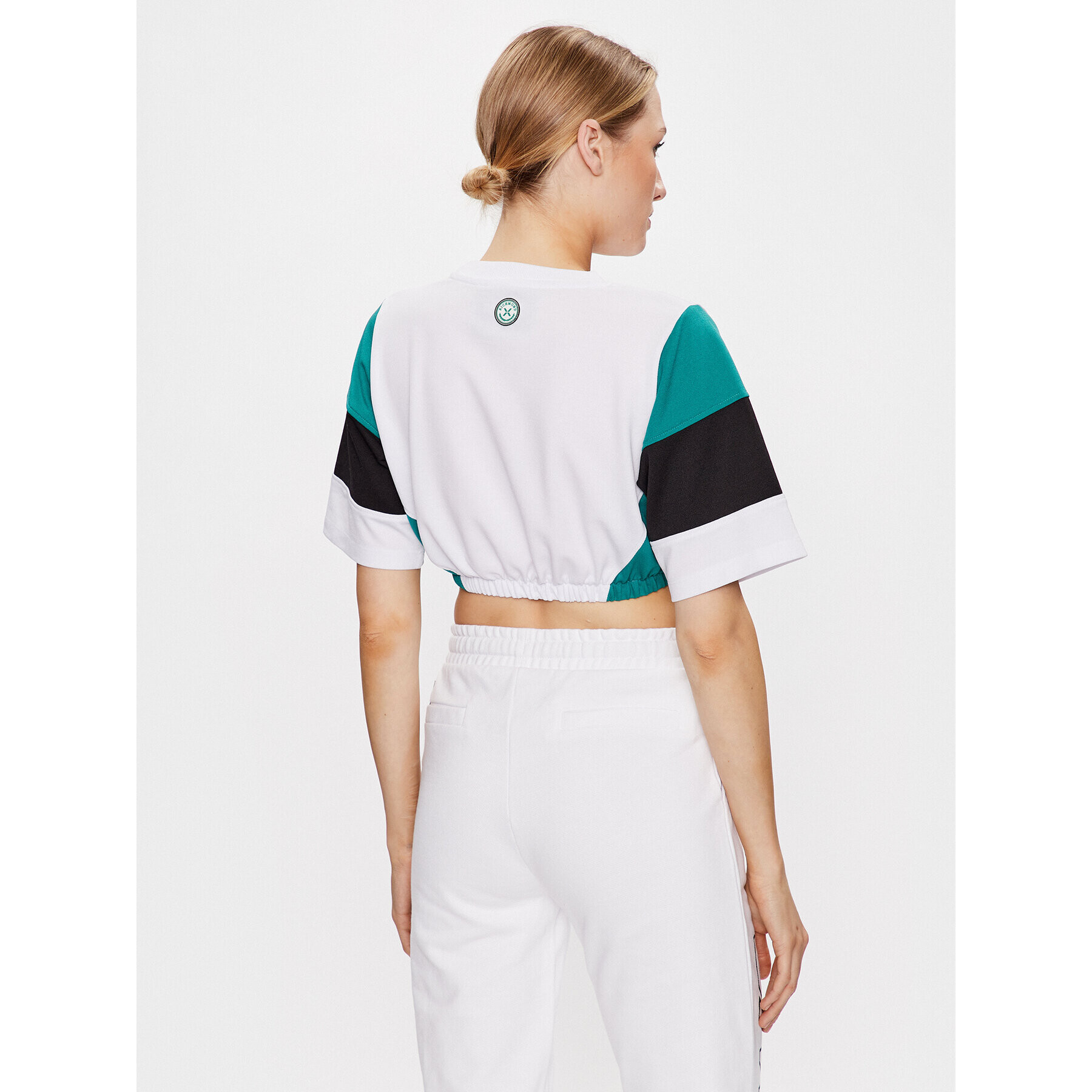 John Richmond Тишърт UWP23125TS Бял Cropp Fit - Pepit.bg