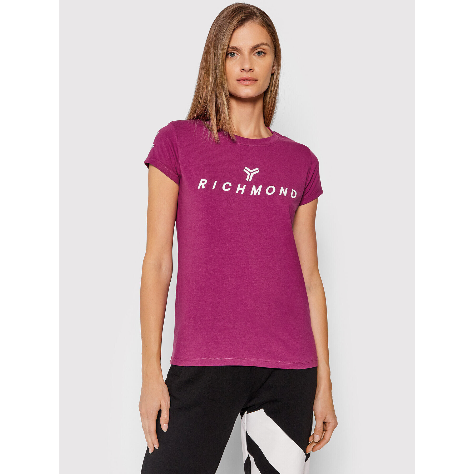 John Richmond Тишърт Winoski UWA21019TS Виолетов Regular Fit - Pepit.bg