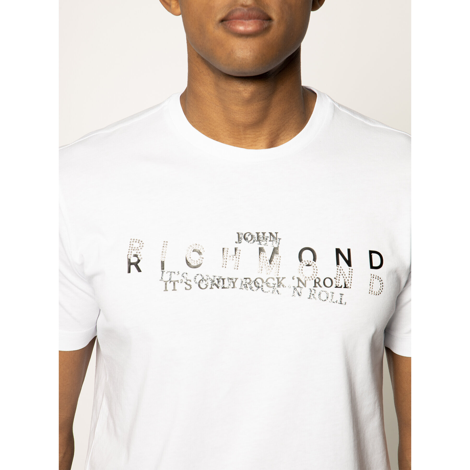 John Richmond Тишърт Zhenya RMP20015TS Бял Regular Fit - Pepit.bg