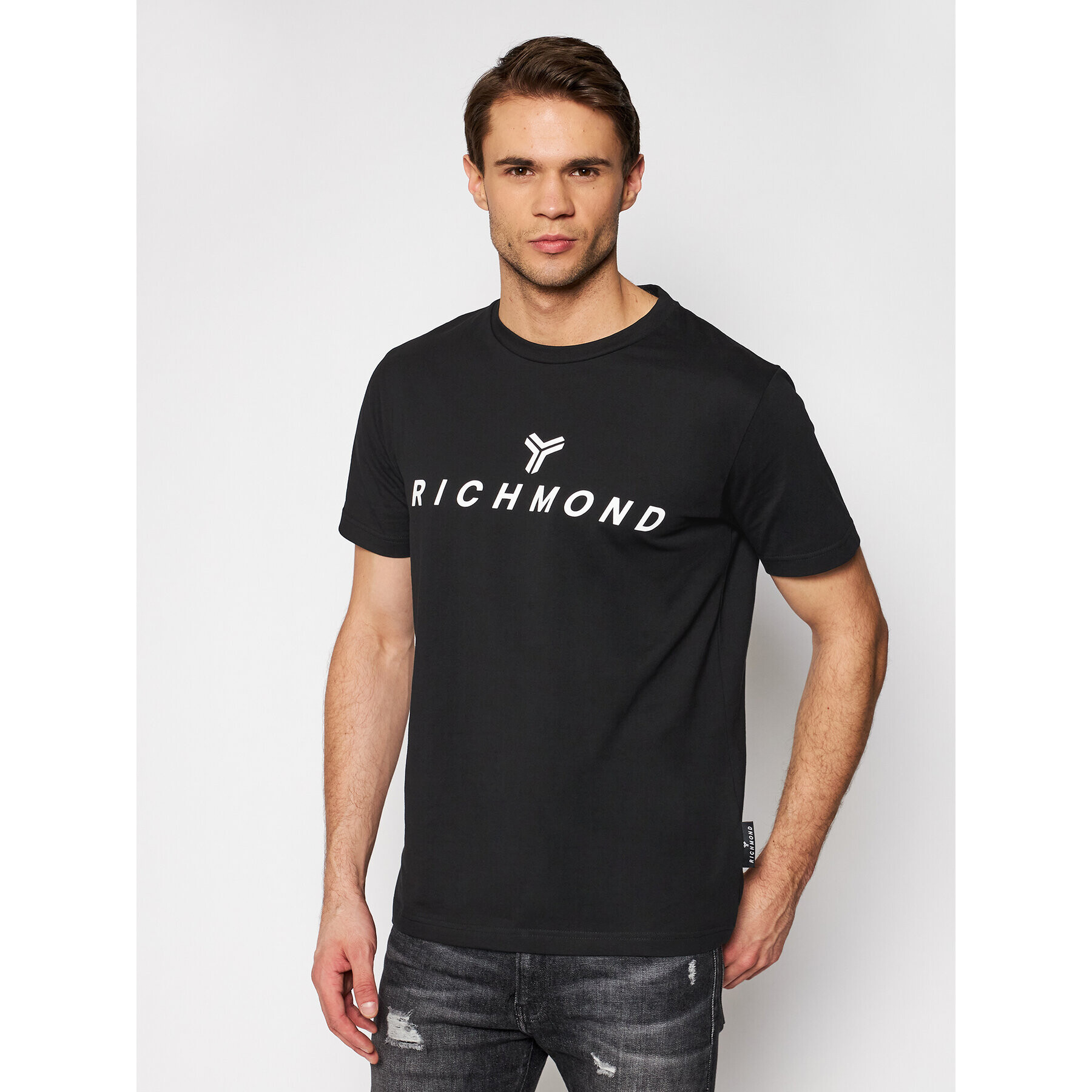 John Richmond Тишърт Zhotasy UMP21004TS Черен Regular Fit - Pepit.bg