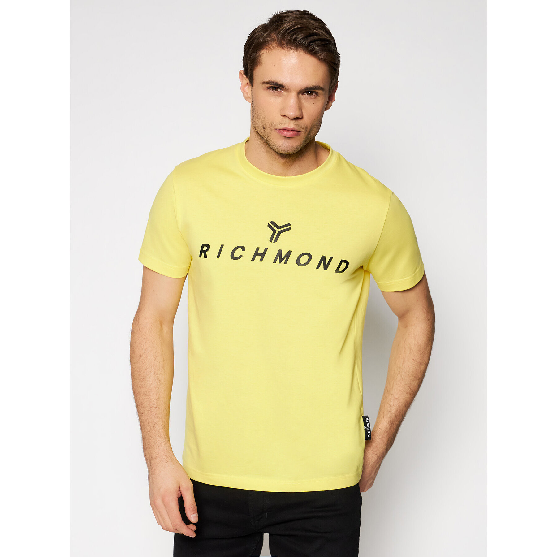 John Richmond Тишърт Zhotasy UMP21004TS Жълт Regular Fit - Pepit.bg