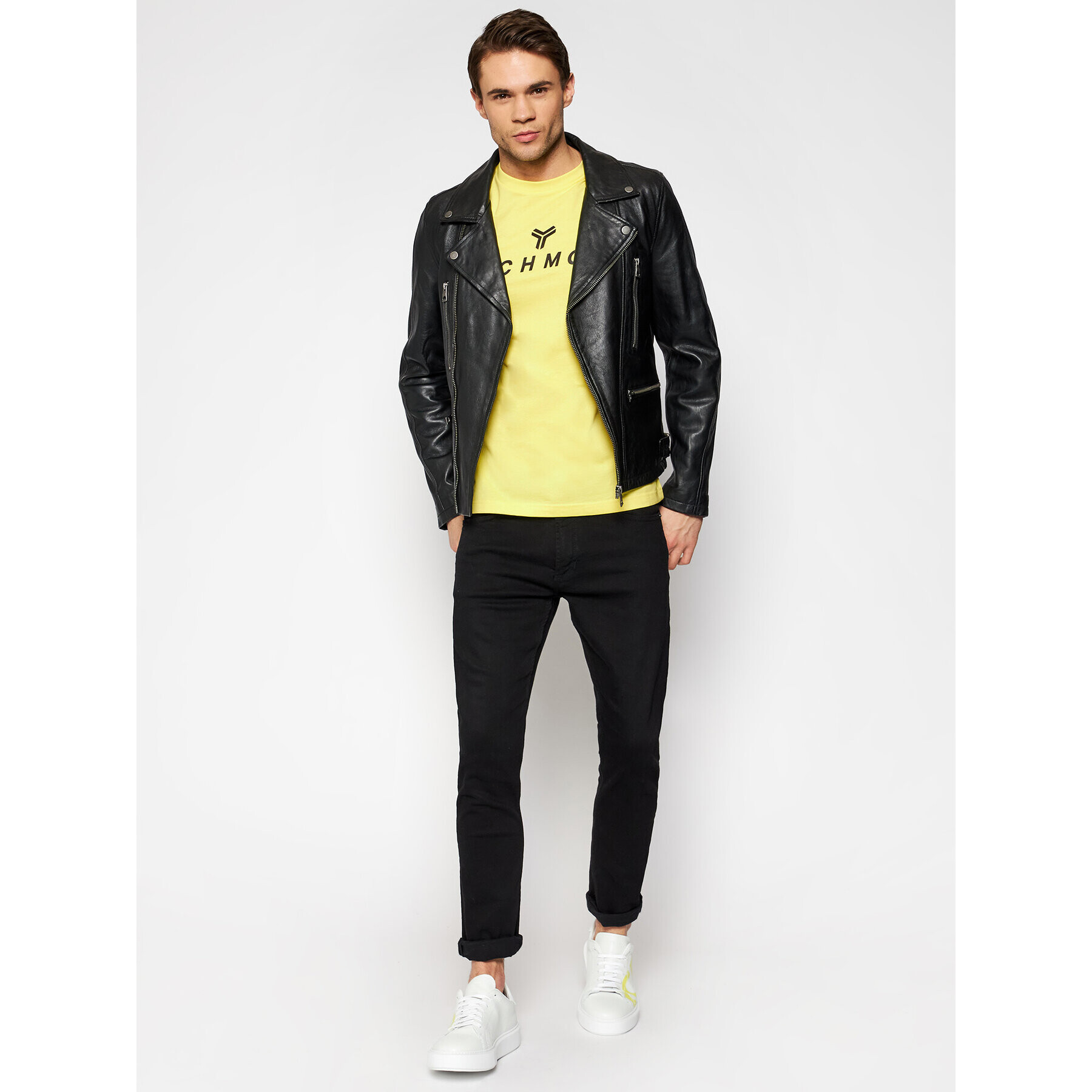 John Richmond Тишърт Zhotasy UMP21004TS Жълт Regular Fit - Pepit.bg