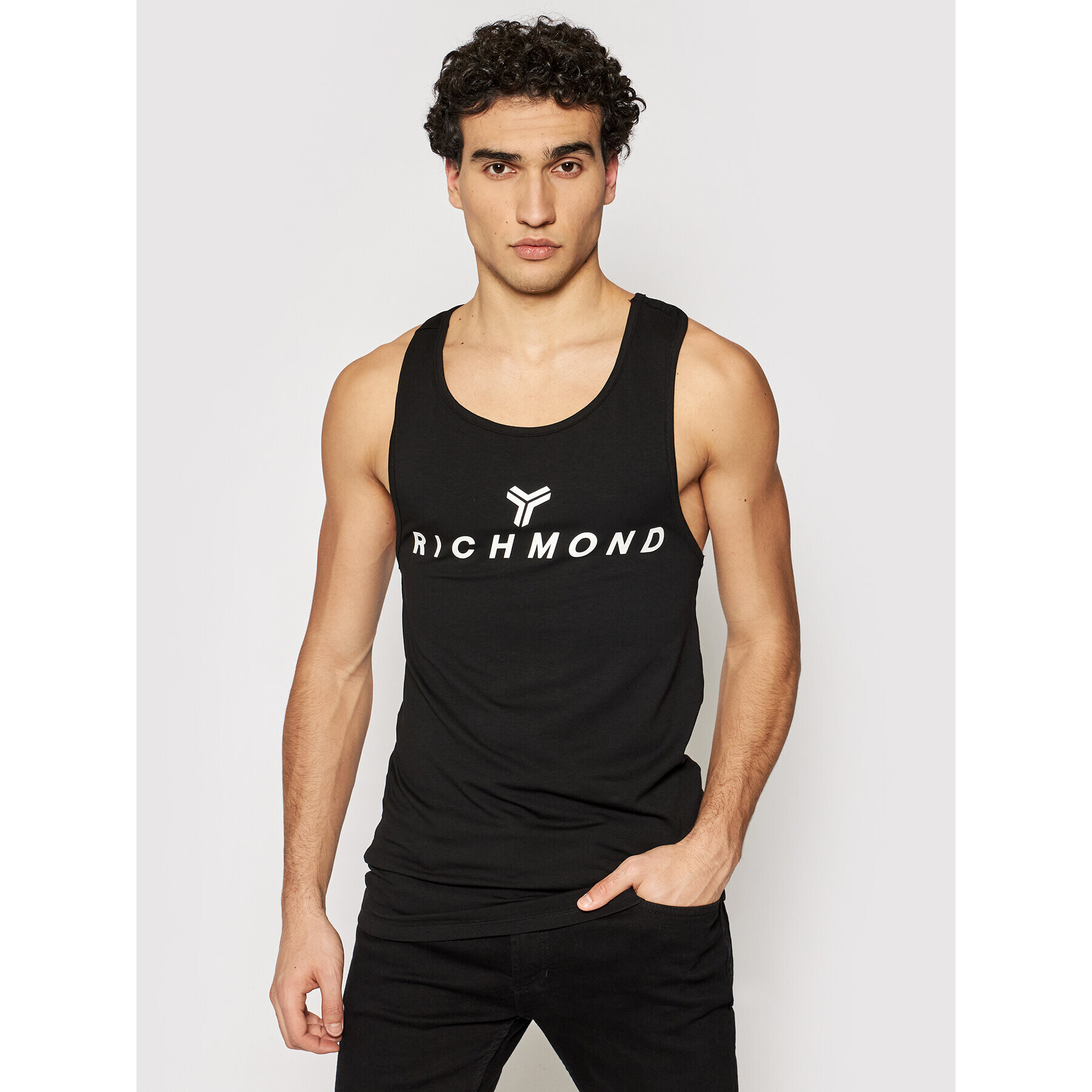 John Richmond Топ Giallica UMP21011CN Черен Regular Fit - Pepit.bg