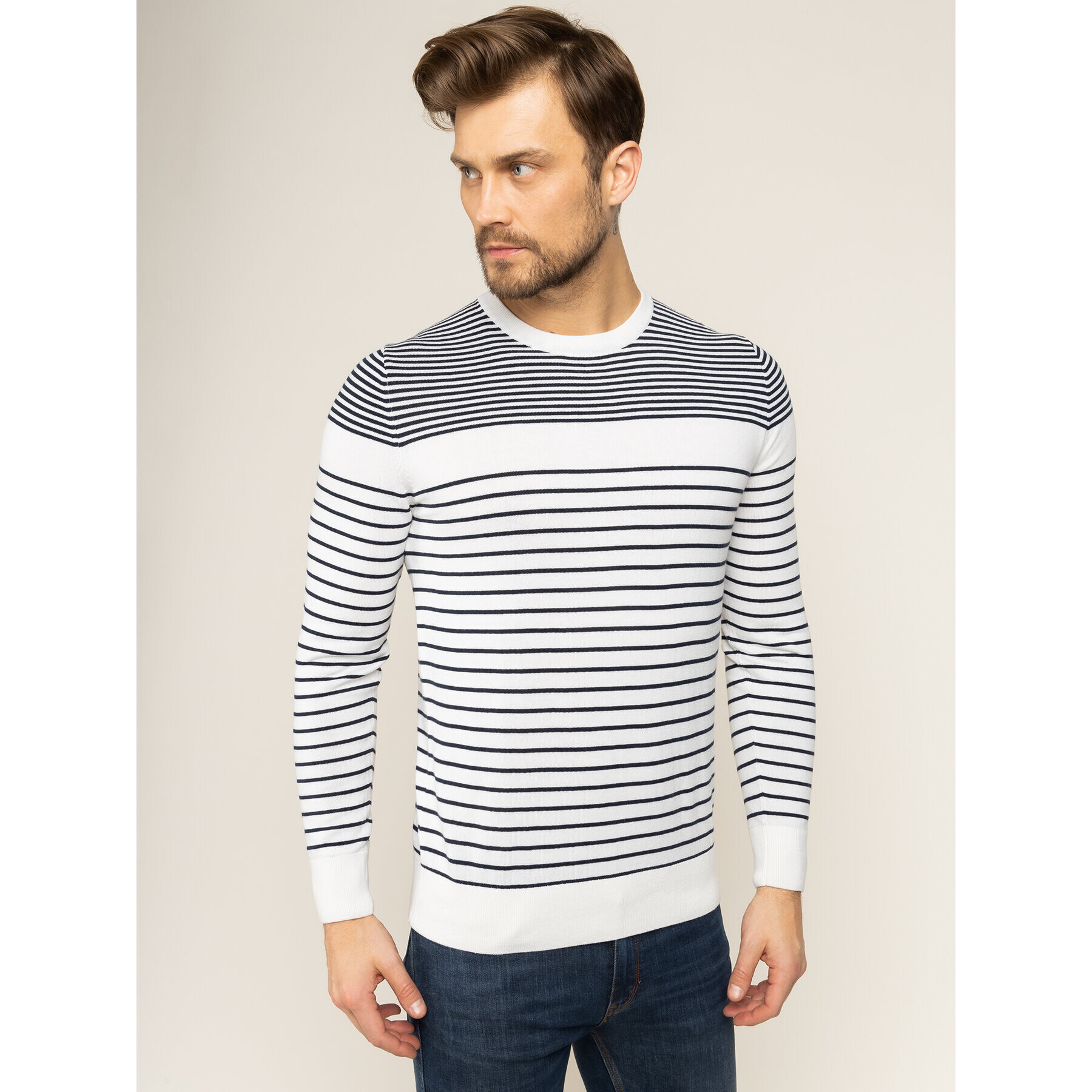 JOOP! Jeans Пуловер Cyrian 30019118 Бежов Regular Fit - Pepit.bg