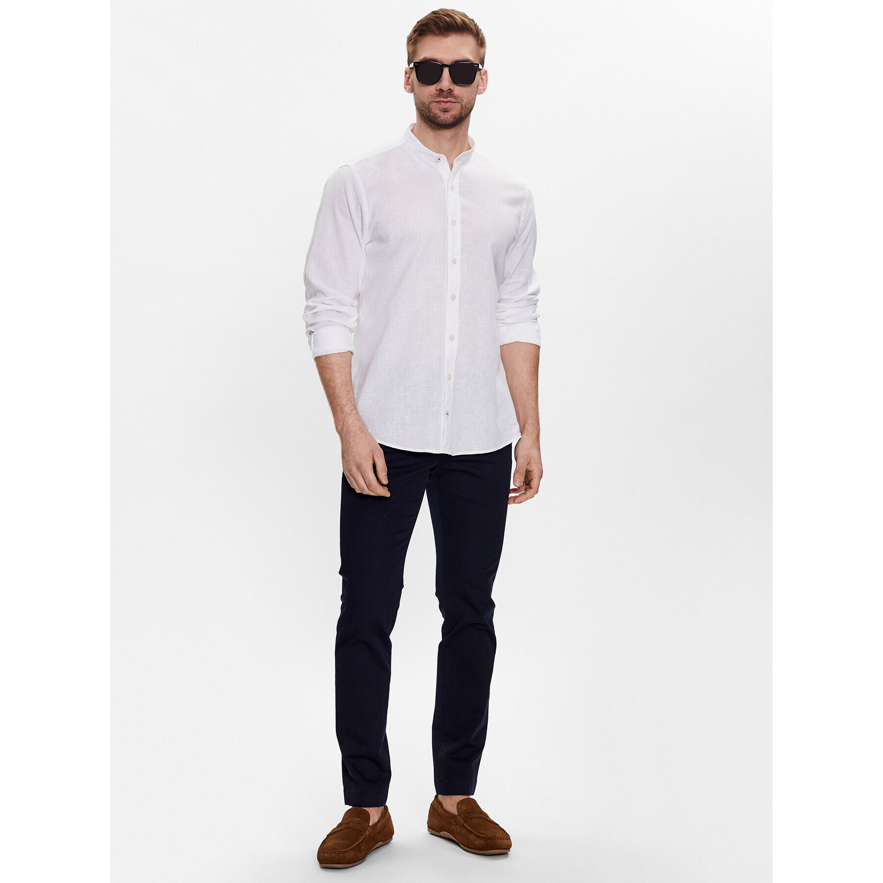 JOOP! Jeans Риза 30036489 Бял Regular Fit - Pepit.bg