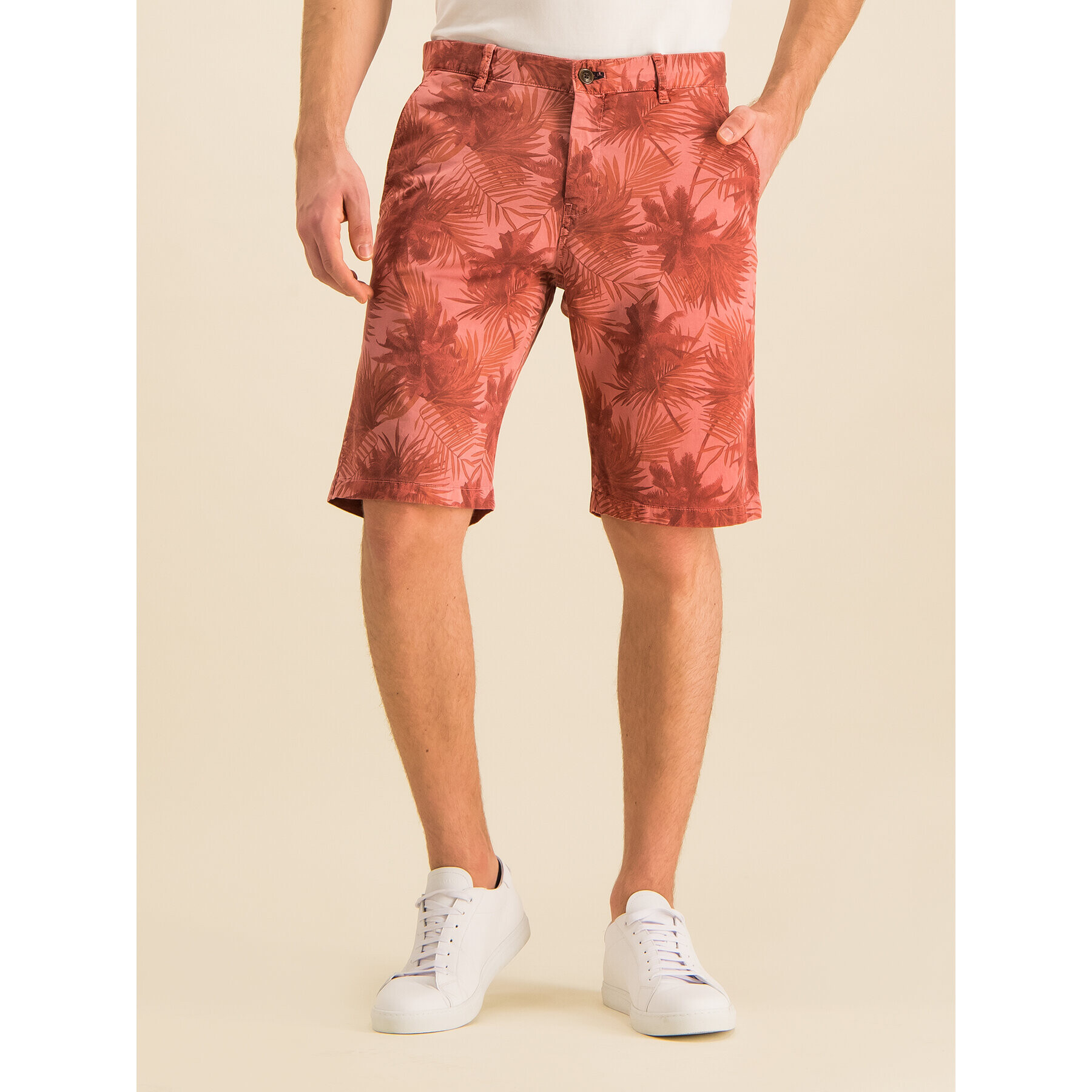 JOOP! Jeans Шорти от плат 10006885 Розов Regular Fit - Pepit.bg