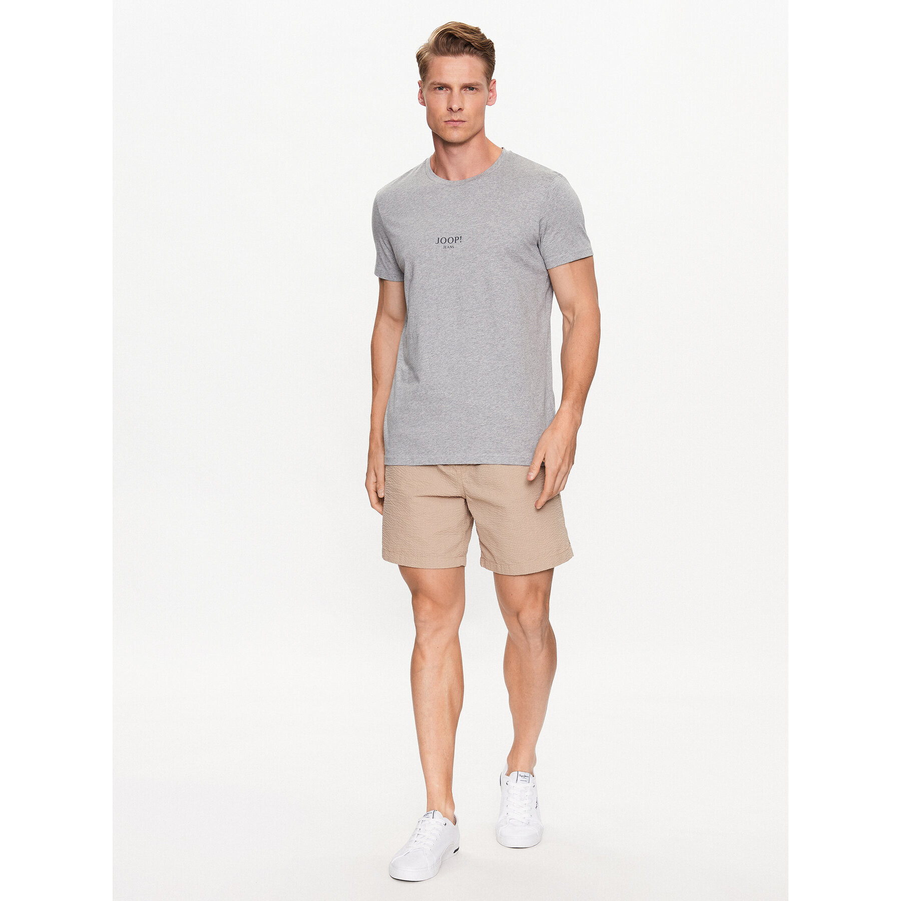 JOOP! Jeans Тишърт 30036023 Сребрист Modern Fit - Pepit.bg
