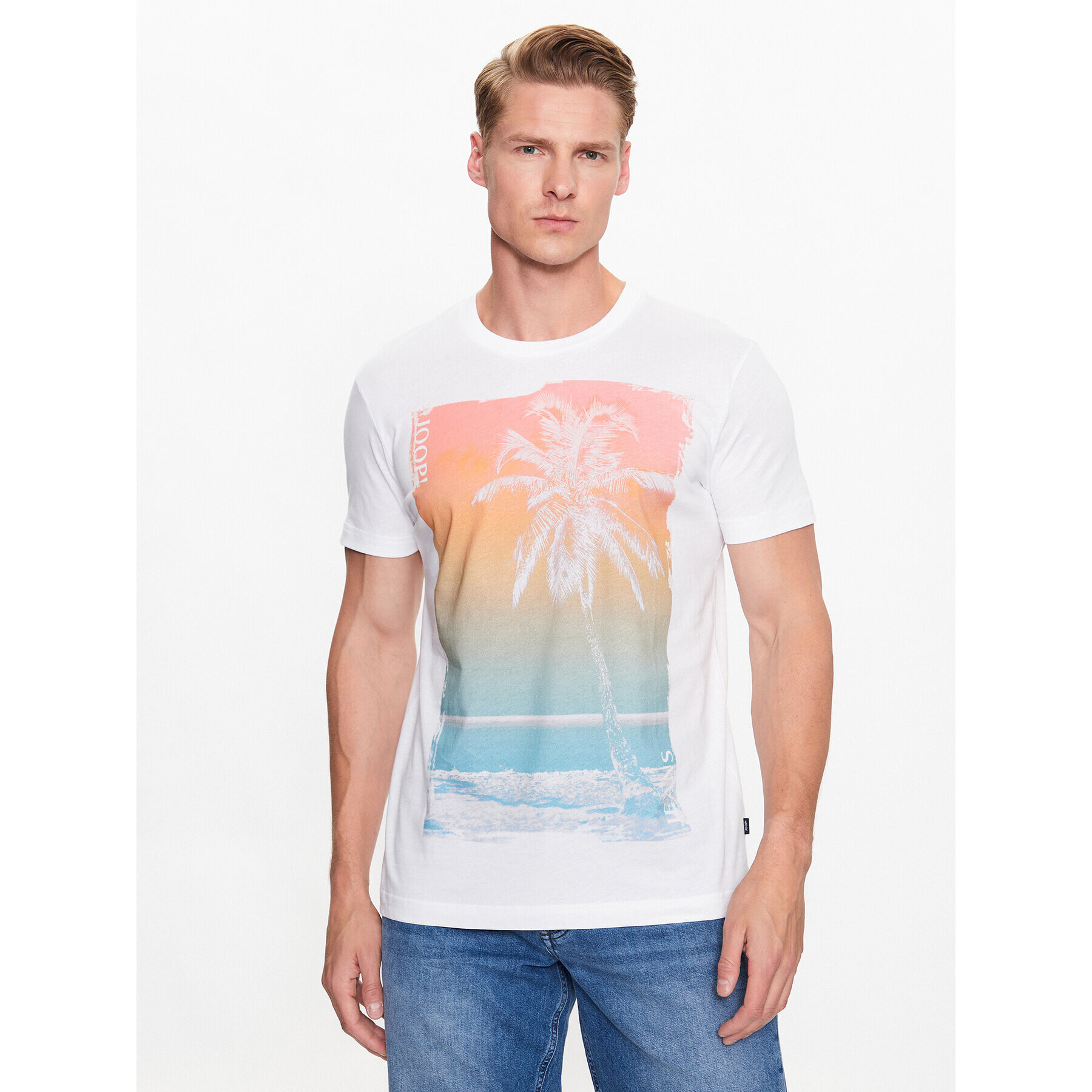JOOP! Jeans Тишърт 30036072 Бял Loose Fit - Pepit.bg