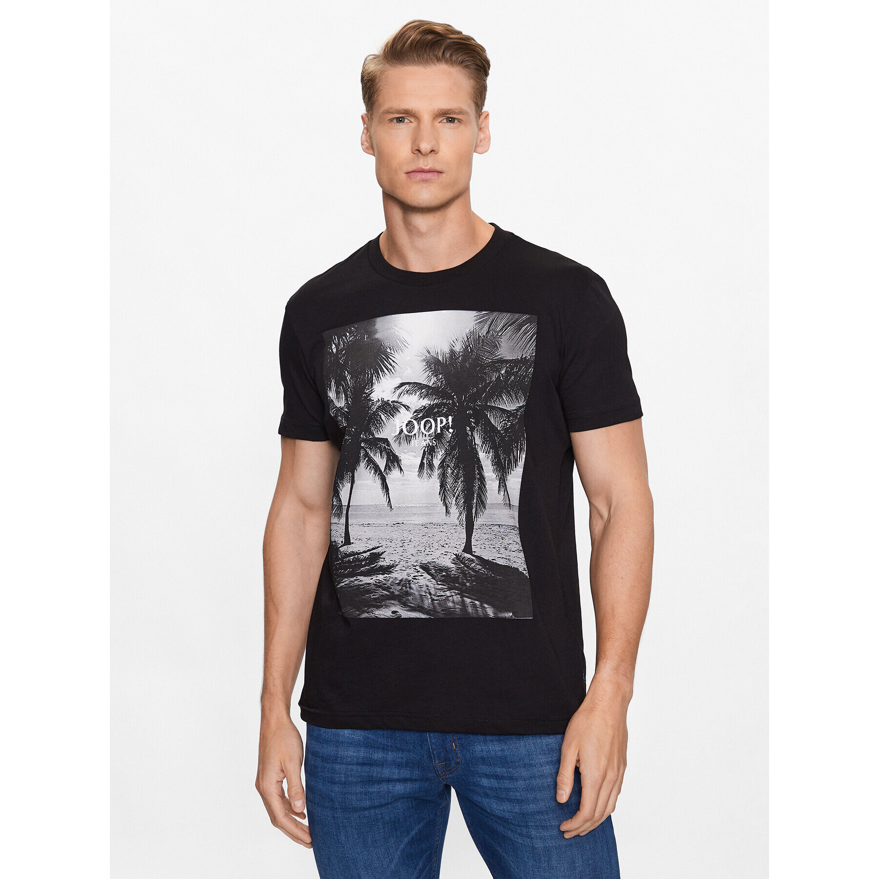 JOOP! Jeans Тишърт 30036074 Черен Modern Fit - Pepit.bg