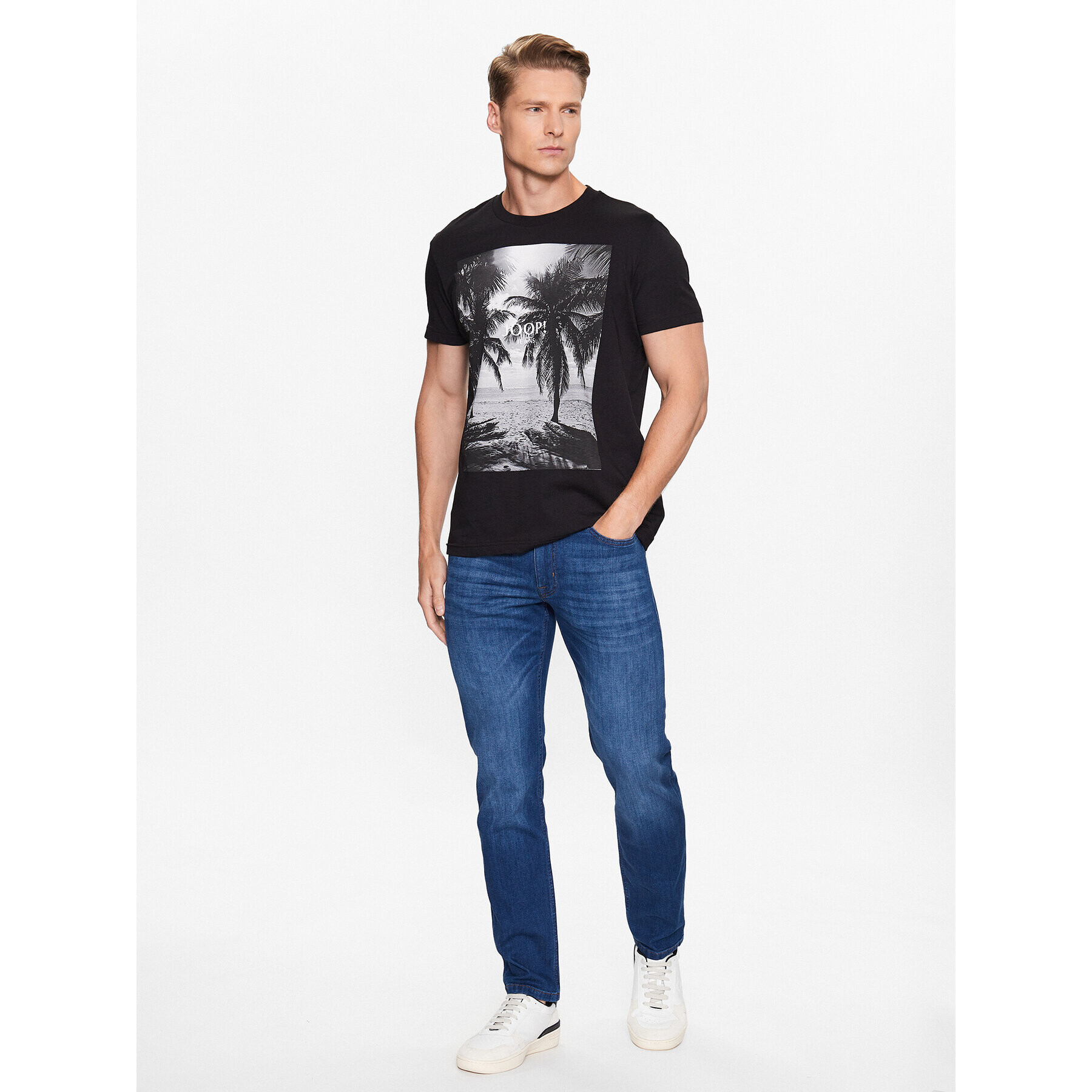 JOOP! Jeans Тишърт 30036074 Черен Modern Fit - Pepit.bg