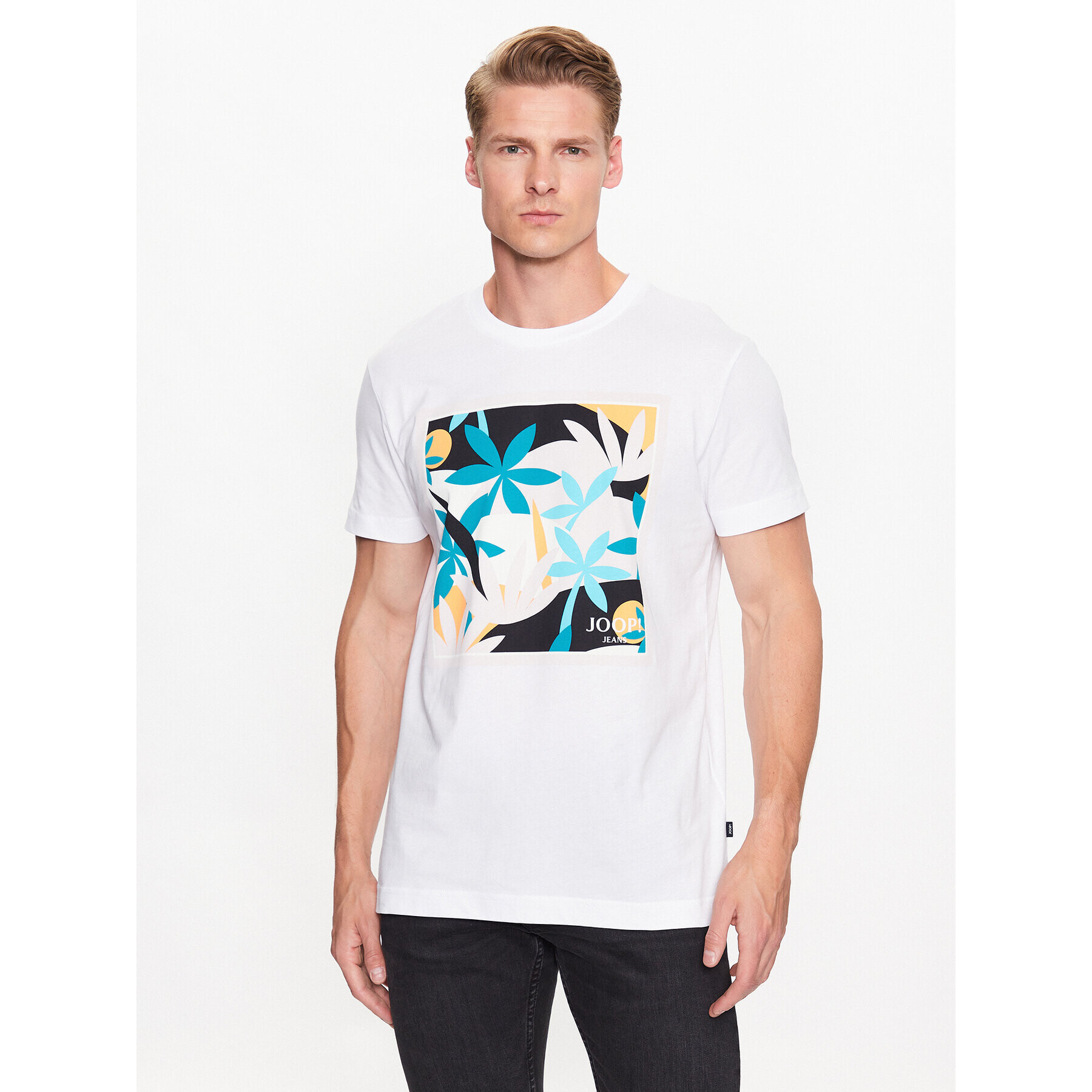 JOOP! Jeans Тишърт 30036078 Бял Modern Fit - Pepit.bg