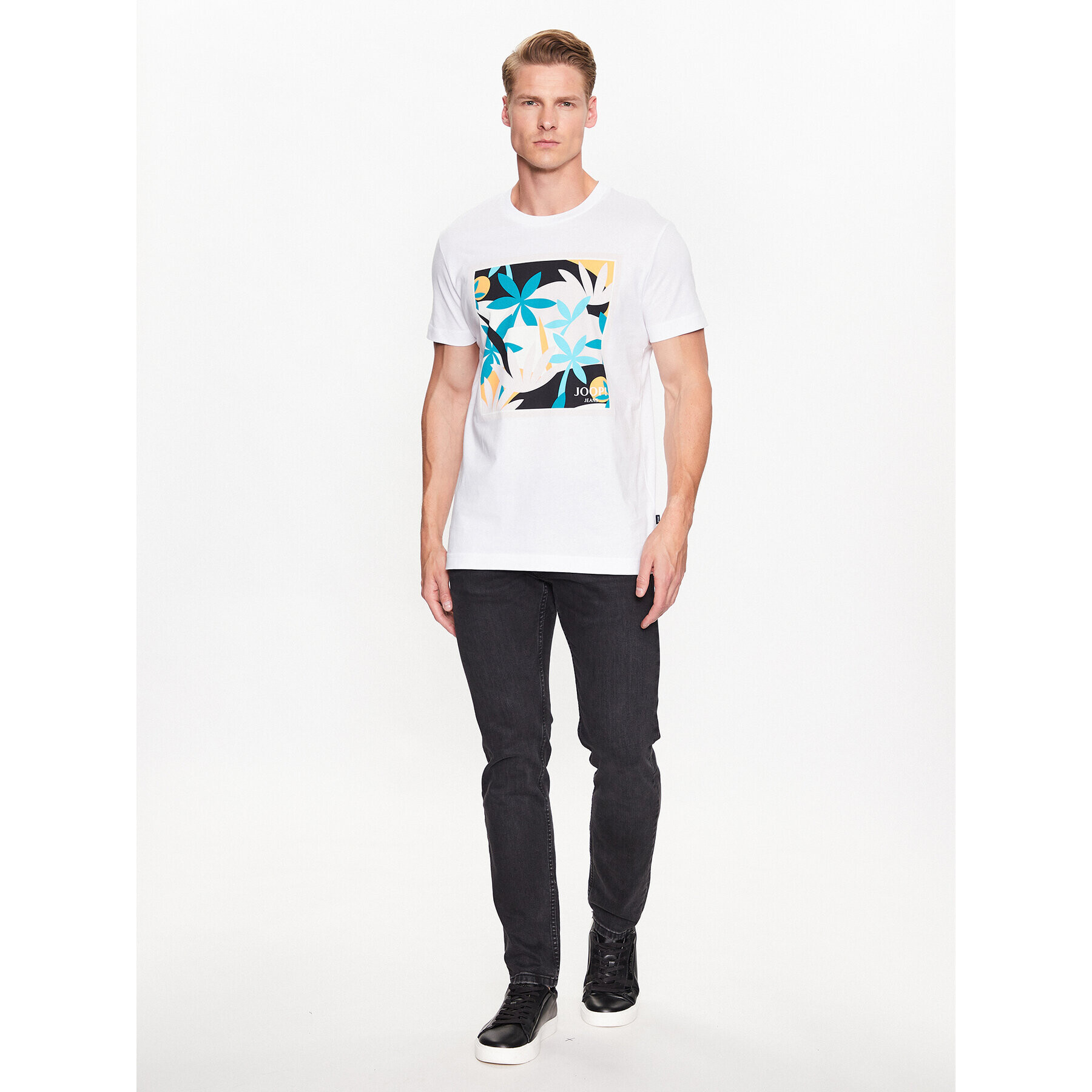 JOOP! Jeans Тишърт 30036078 Бял Modern Fit - Pepit.bg