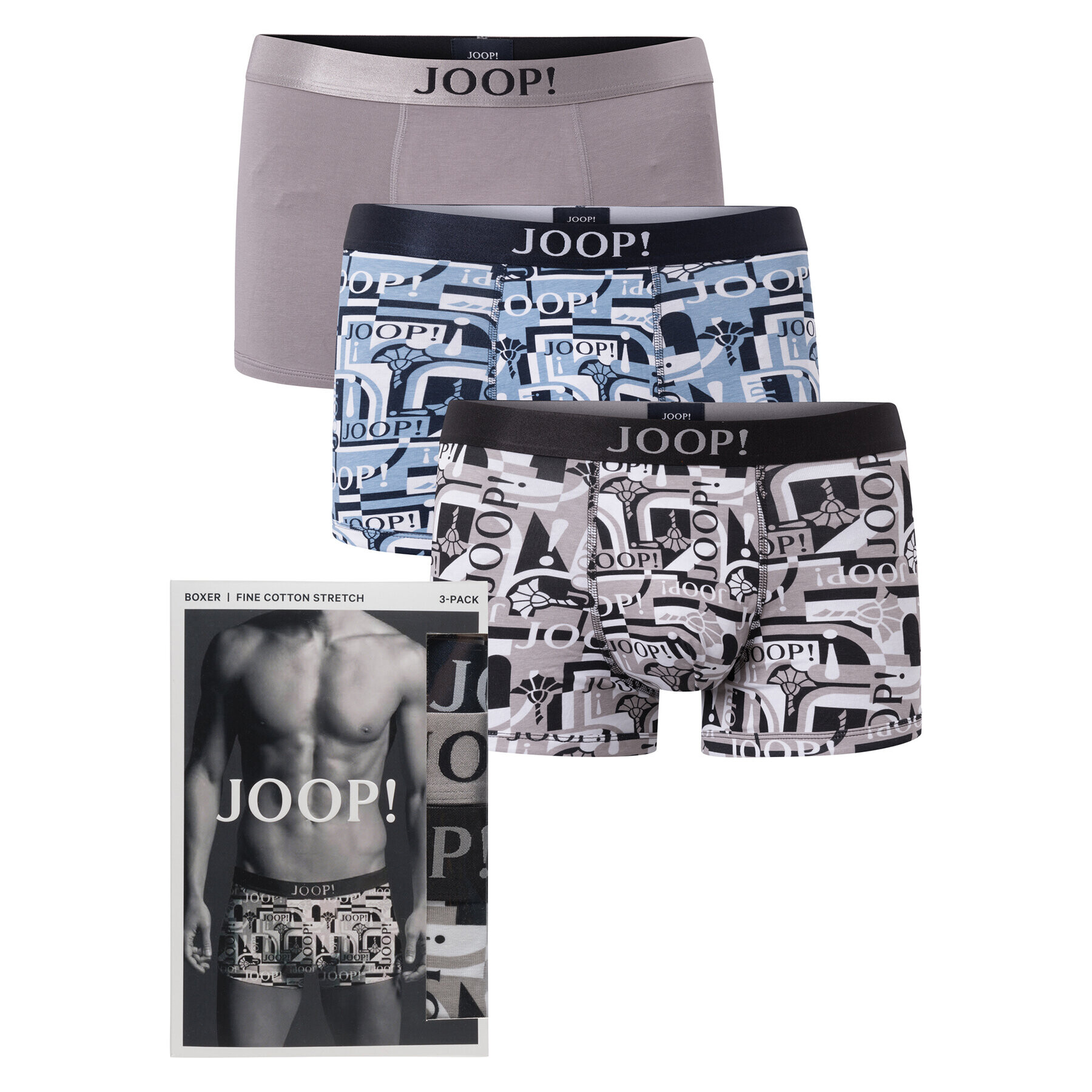 JOOP! Комплект 3 чифта боксерки 30036183 Цветен Shaped Fit - Pepit.bg