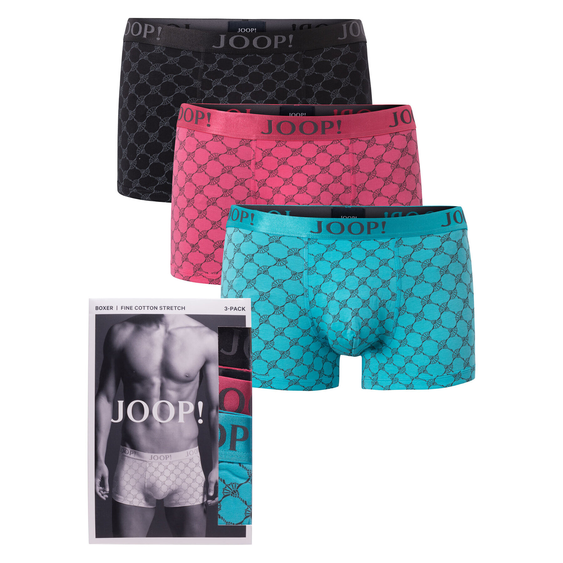 JOOP! Комплект 3 чифта боксерки 30036189 Цветен Shaped Fit - Pepit.bg