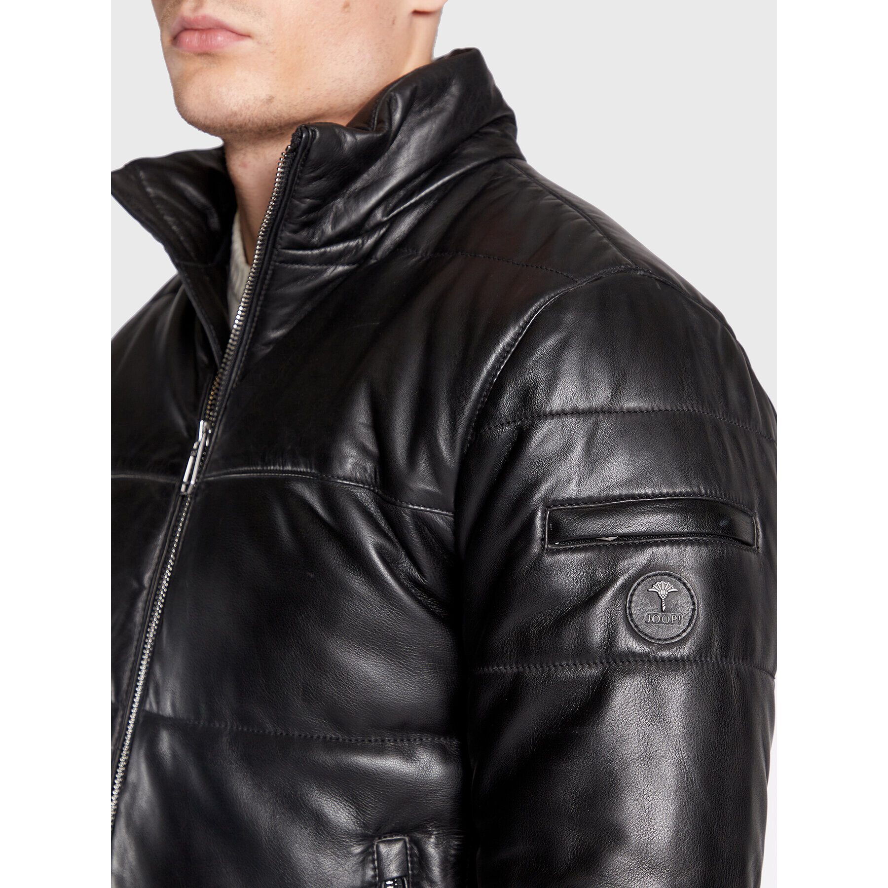 JOOP! Кожено яке Hawkey2 1500131 Черен Regular Fit - Pepit.bg