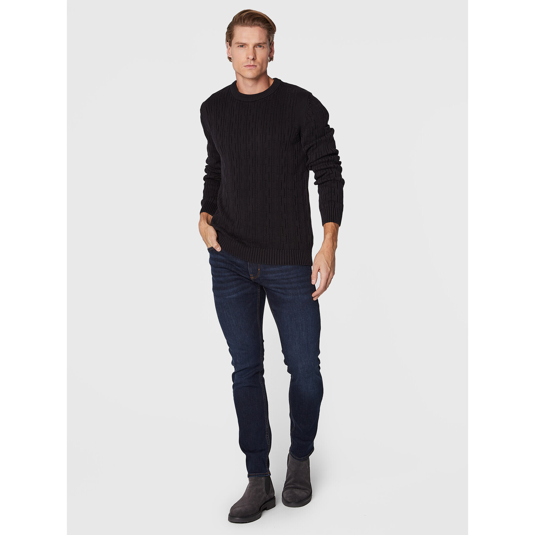 JOOP! Jeans Пуловер 15 Jj224k032 30032534 Черен Regular Fit - Pepit.bg