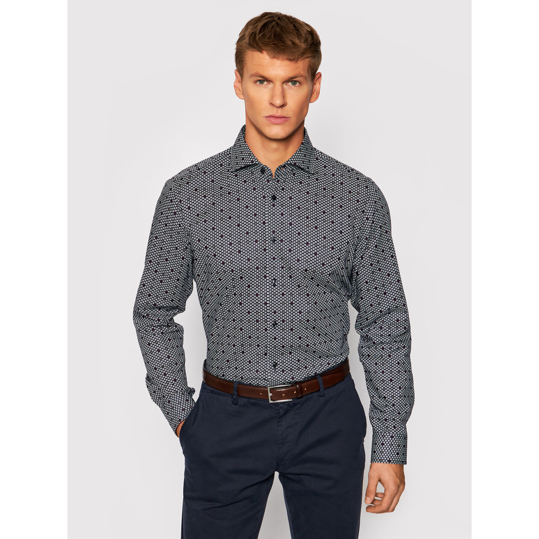 JOOP! Риза 17 Jsh-04Panko 30028612 Тъмносин Slim Fit - Pepit.bg