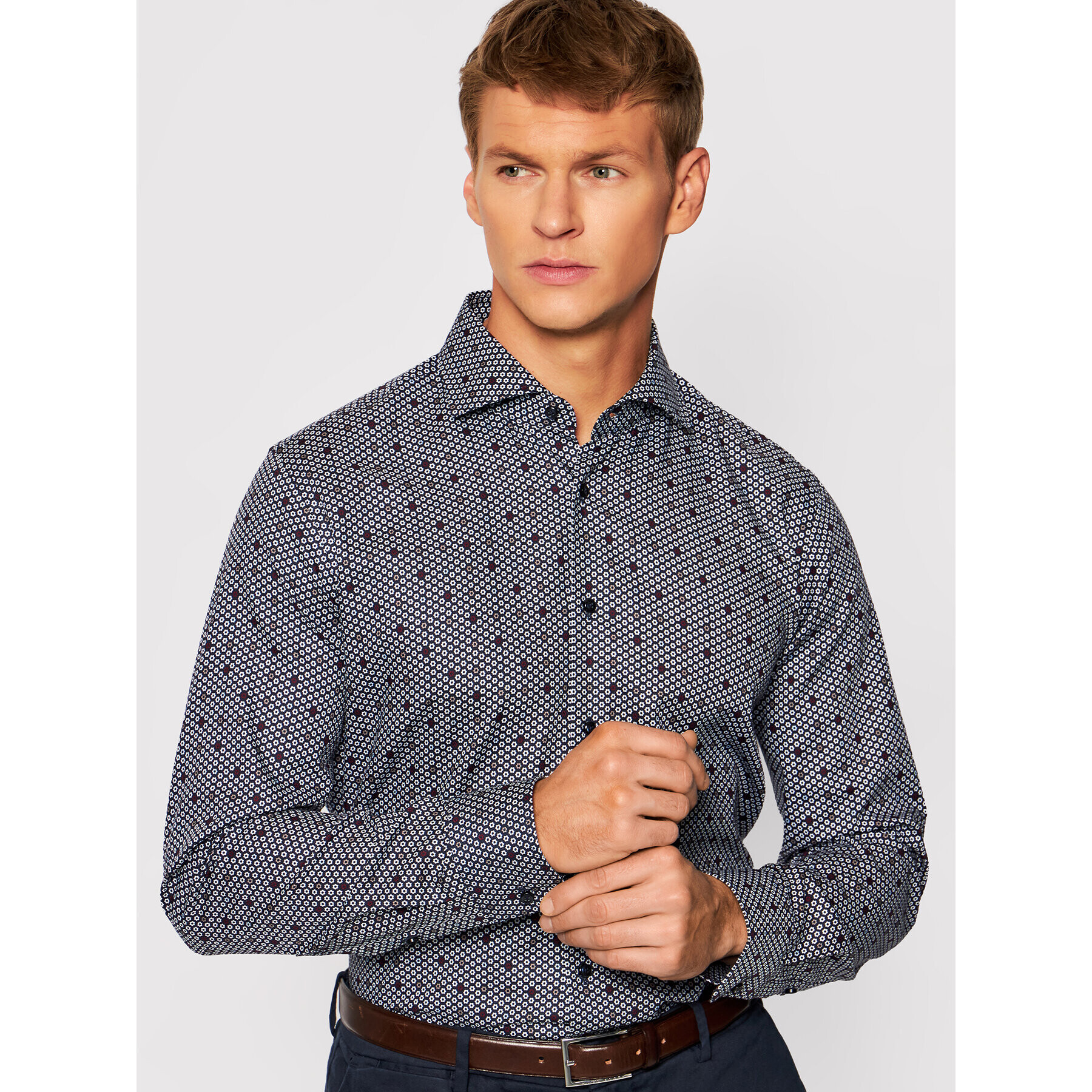 JOOP! Риза 17 Jsh-04Panko 30028612 Тъмносин Slim Fit - Pepit.bg