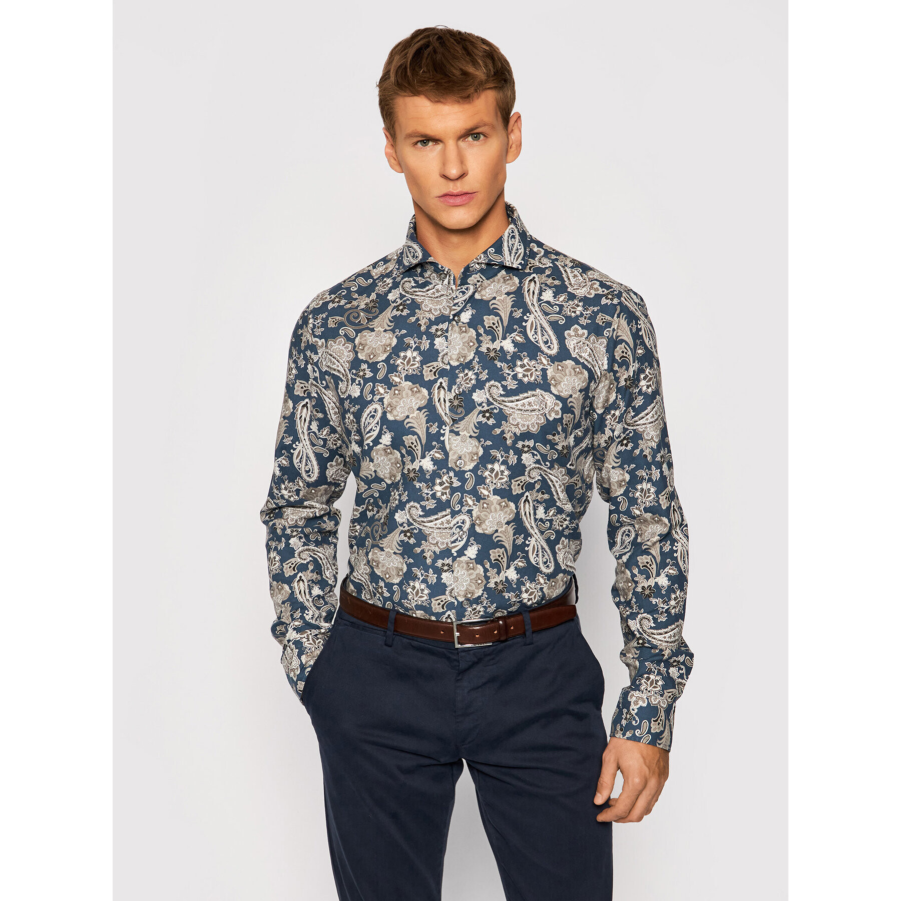 JOOP! Риза 17 Jsh-110pejos-W 30028625 Тъмносин Slim Fit - Pepit.bg