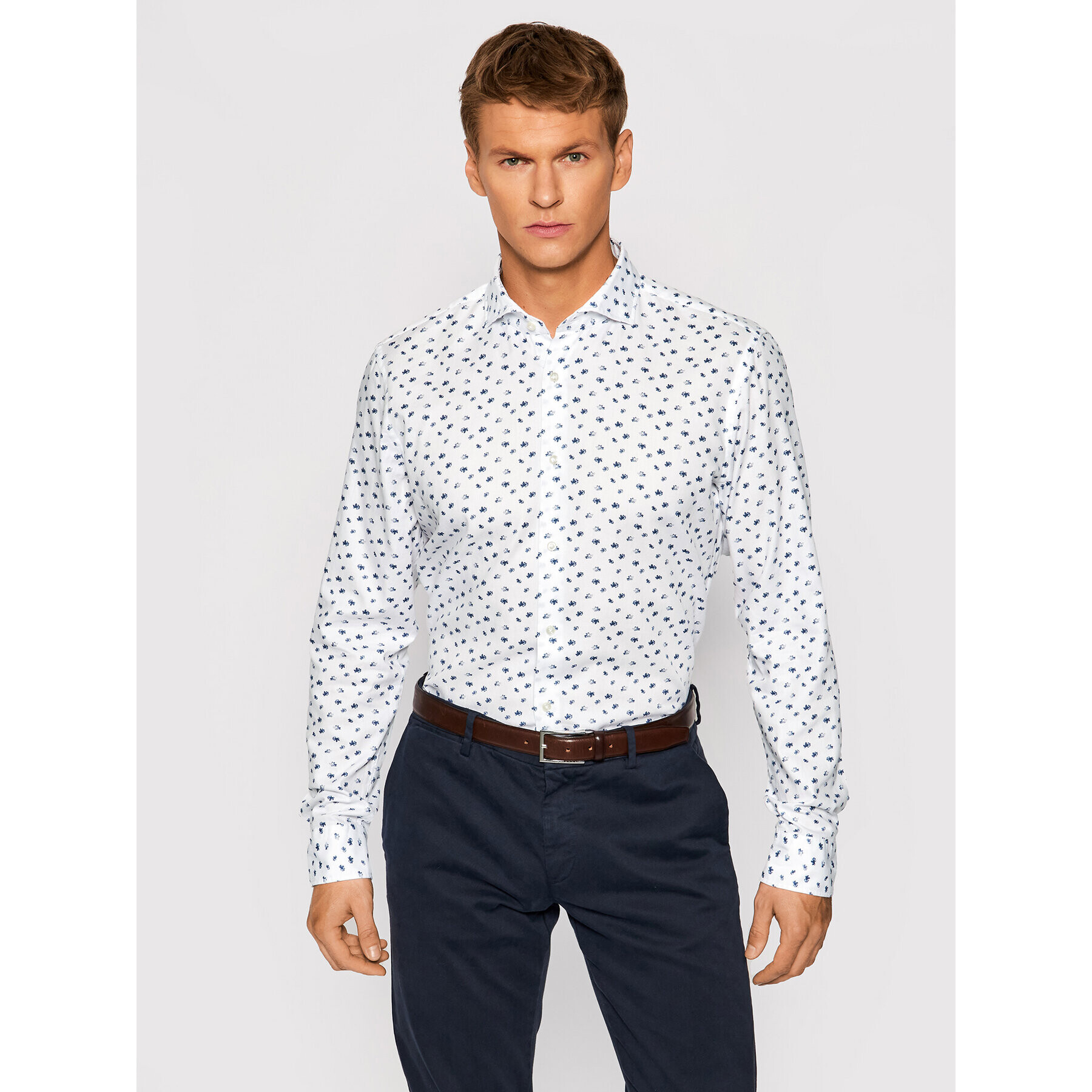 JOOP! Риза 17 Jsh-110Pejos-W 30028629 Бял Slim Fit - Pepit.bg