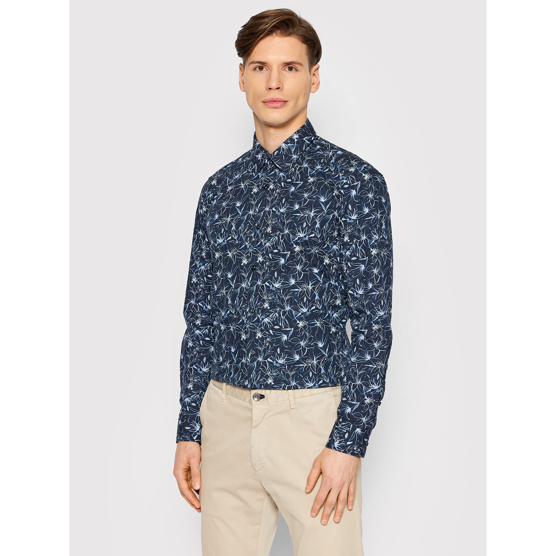 JOOP! Риза 17 JSH-141Perros-W 30031301 Тъмносин Slim Fit - Pepit.bg