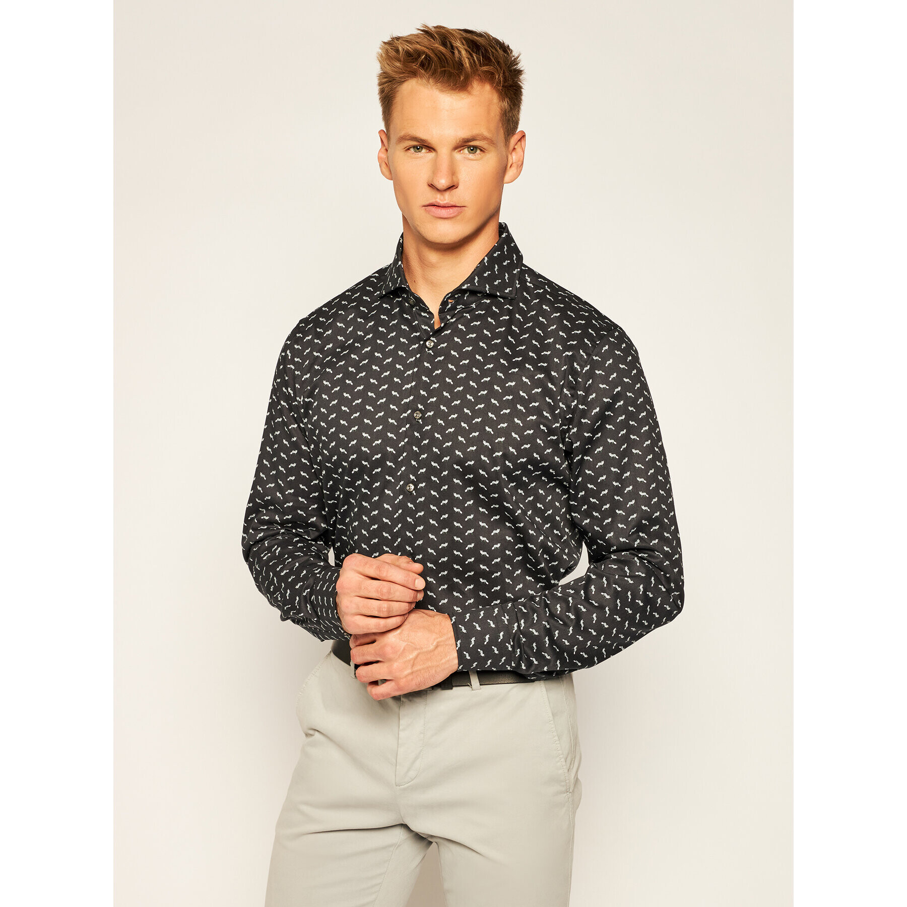 JOOP! Риза 17 Jsh-52Pajos 30022884 Черен Slim Fit - Pepit.bg