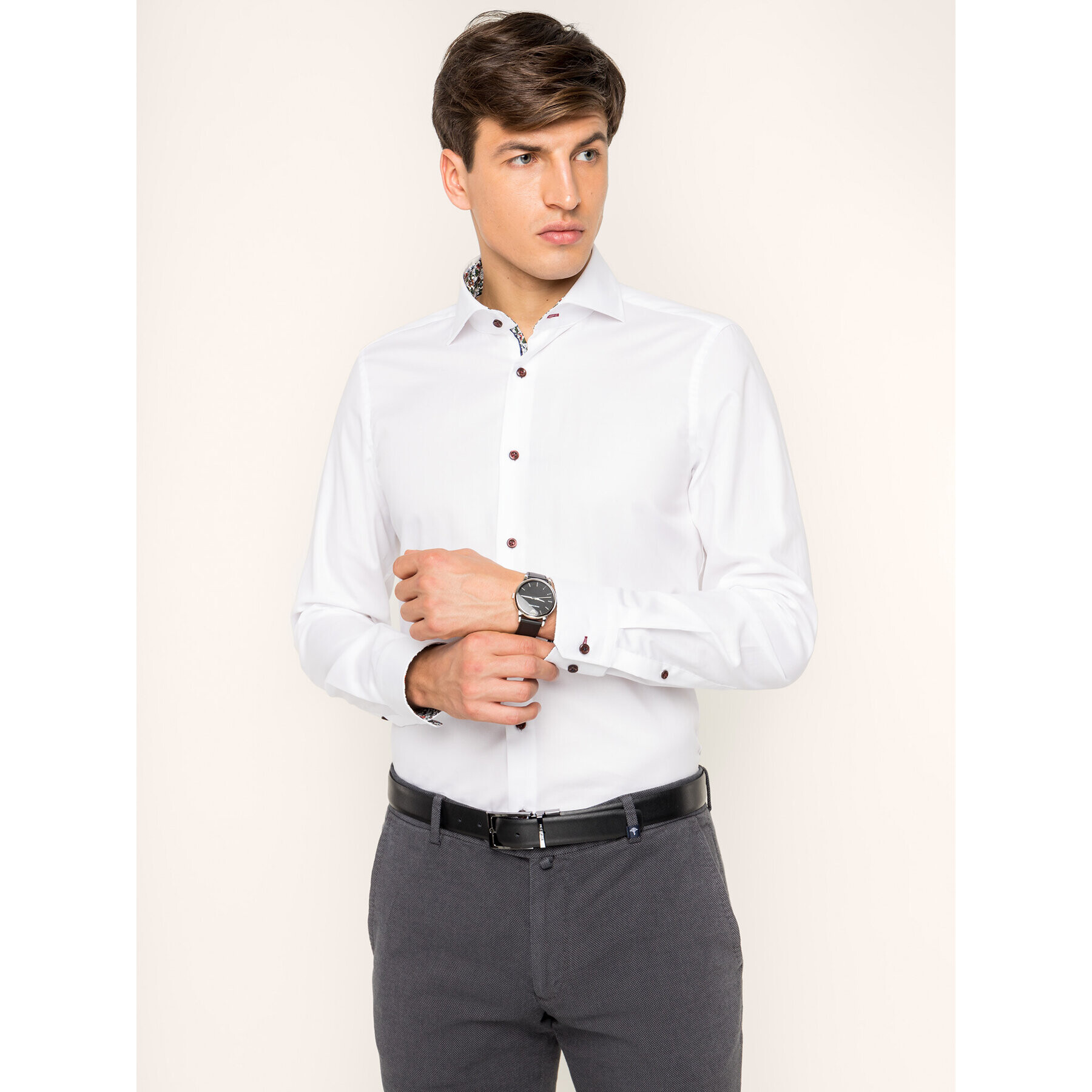 JOOP! Риза 30017060 Бял Slim Fit - Pepit.bg