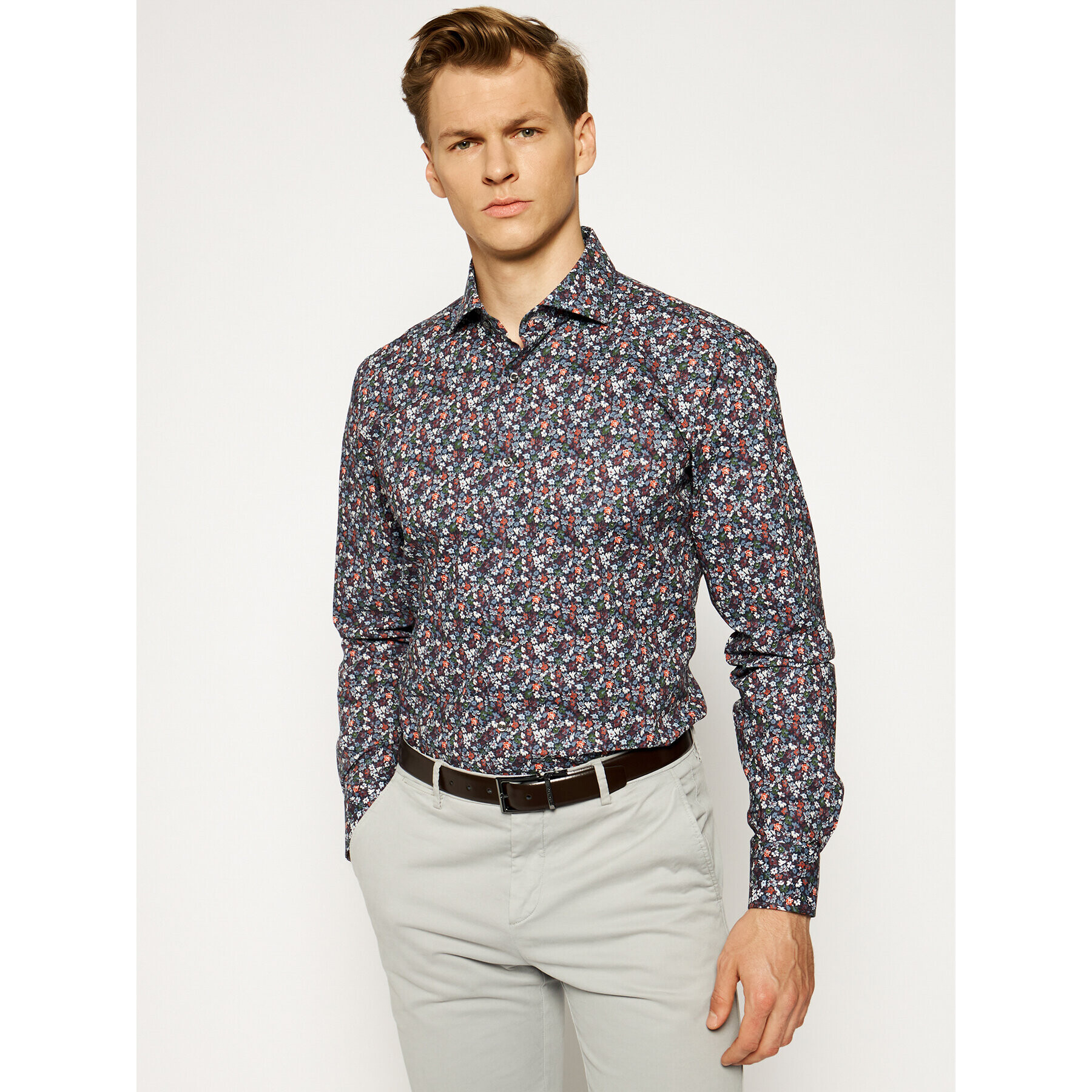 JOOP! Риза 30017083 Цветен Slim Fit - Pepit.bg